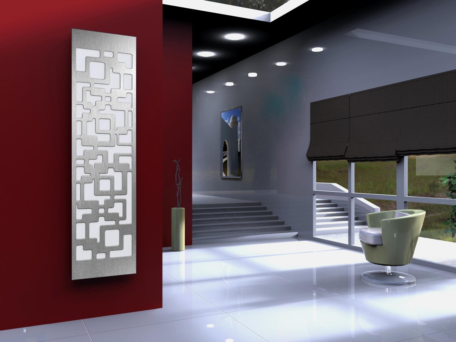 BADHEIZKÖRPER Design Downtown 3 180x47cm 1118 Watt Edelstahl matt SZAGATO Designheizkörper Handtuchheizkörper mit Mittelanschluss Handtuchwärmer