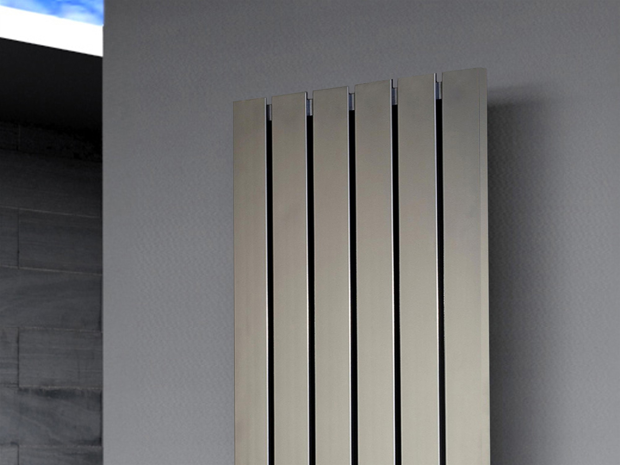 BADHEIZKÖRPER Design Peking 3 180x47cm 1118 Watt Edelstahloptik SZAGATO Designheizkörper Handtuchheizkörper mit Mittelanschluss Handtuchwärmer