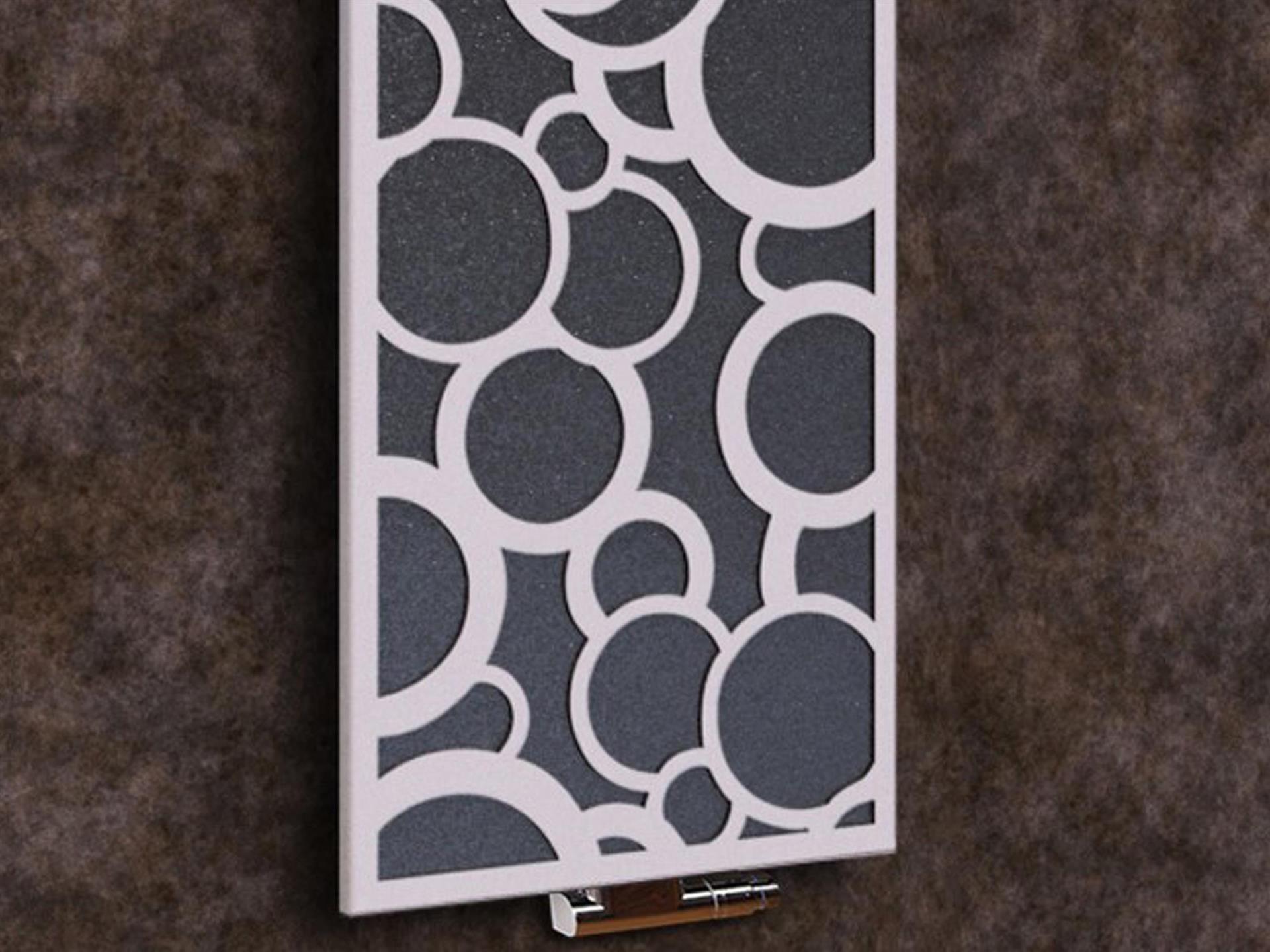 BADHEIZKÖRPER Design Kreta 2 120x47cm 799 Watt anthrazit moonstone weiß (+1 Halter 50mm) SZAGATO Designheizkörper mit Mittelanschluss Handtuchwärmer
