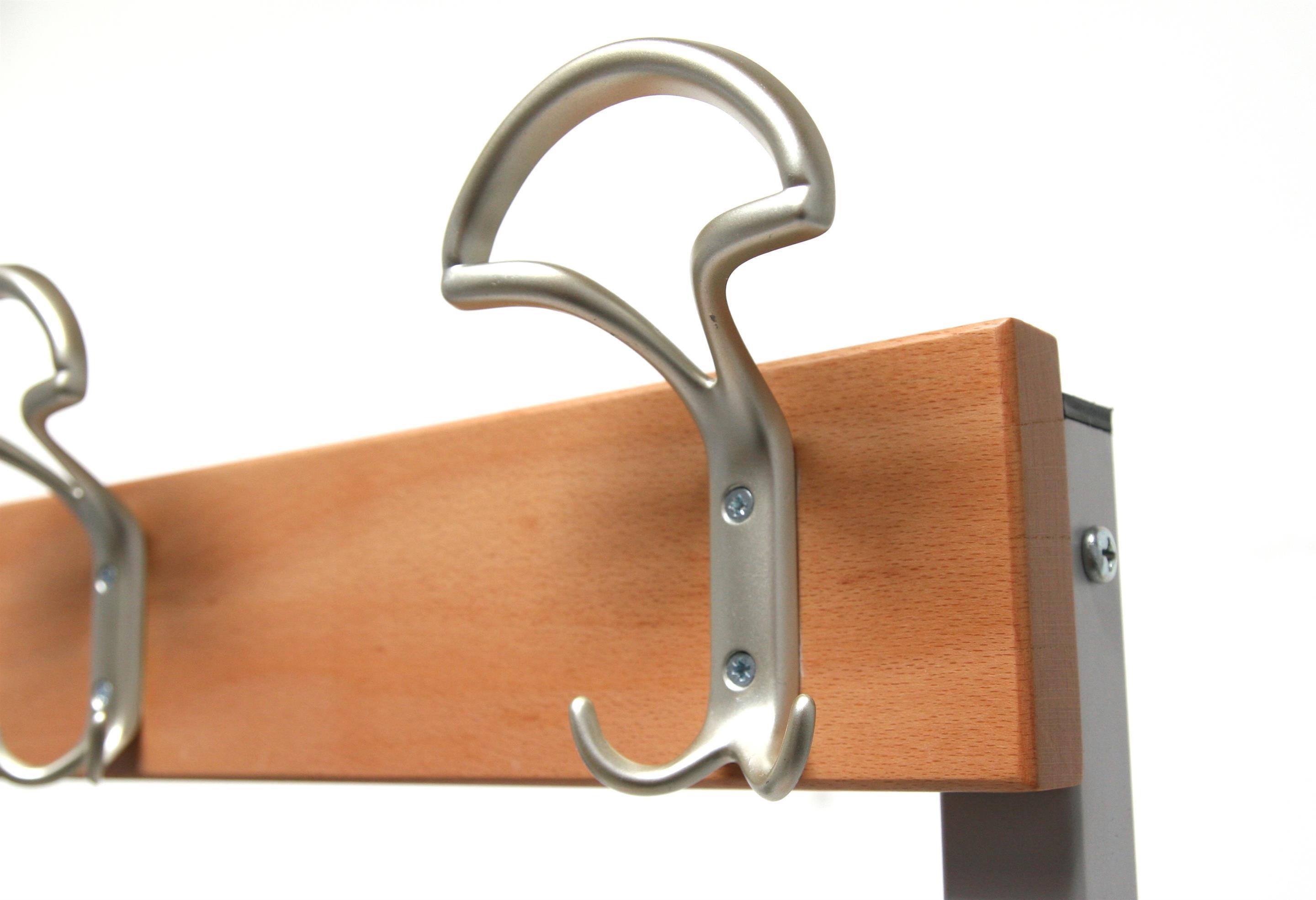 Garderobenbank mit Haken 2-seitig 2 Sitzbänke HxBxT 170x100x60cm Marke SZAGATO Umkleidebank Umkleide Sitzbank Garderobe mit Sitzbank Turnhalle