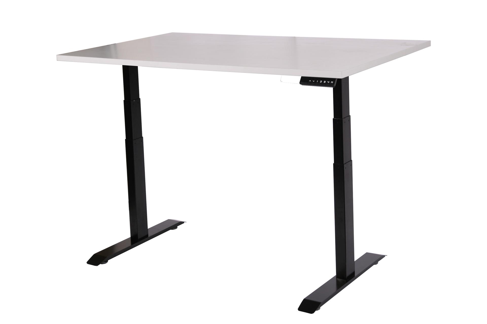 Schreibtisch höhenverstellbar elektrisch BxTxH 120x80cm schwarz SZAGATO Made in Germany Schreibti höhenverstellbarer Schreibtisch Bürotisch