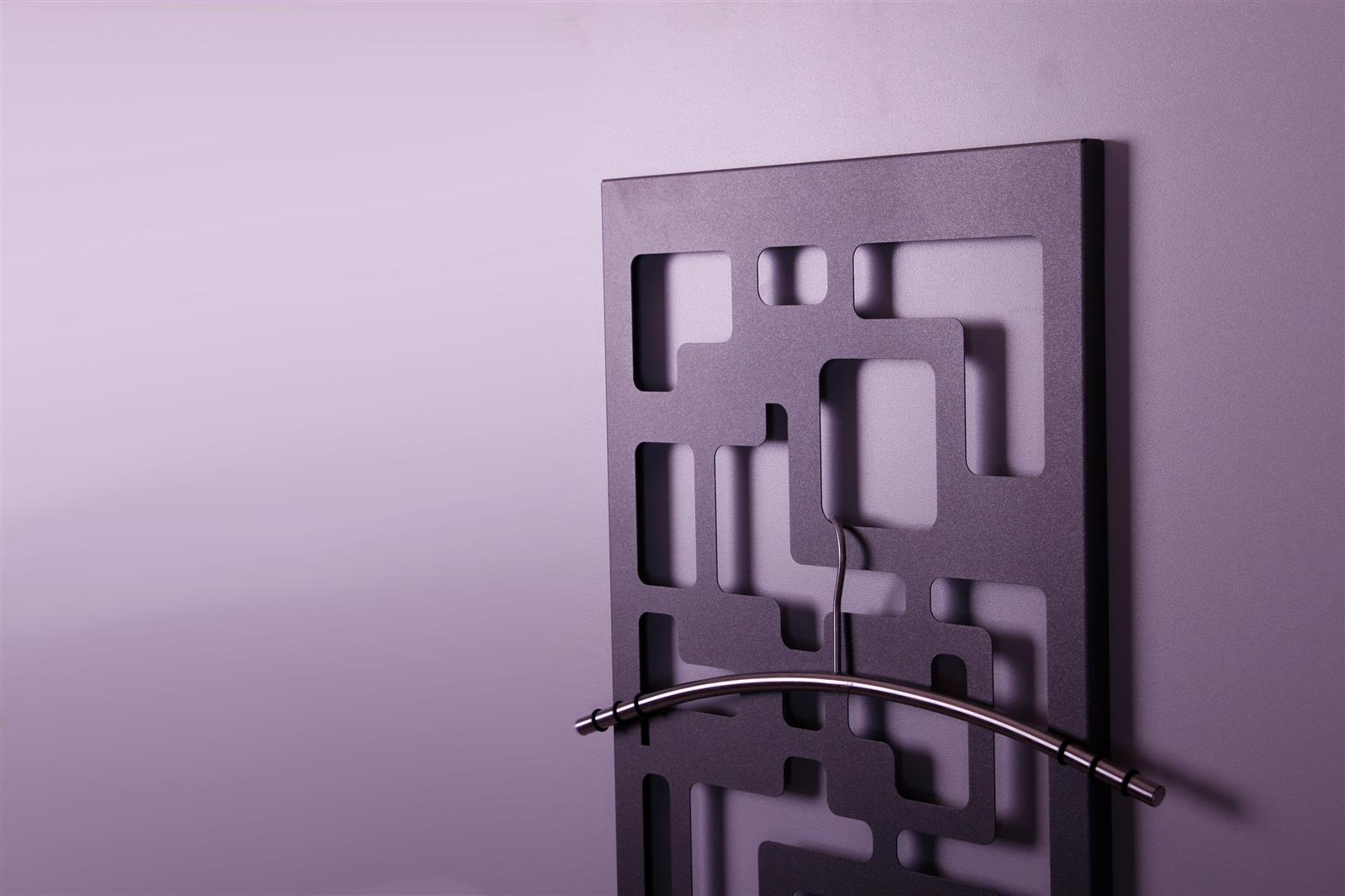 Wandgarderobe Design Downtown 140x40cm grau SZAGATO Made in Germany Garderobenpaneel Garderobenleiste Garderobenleisten Flurgarderobe Garderobe Flur