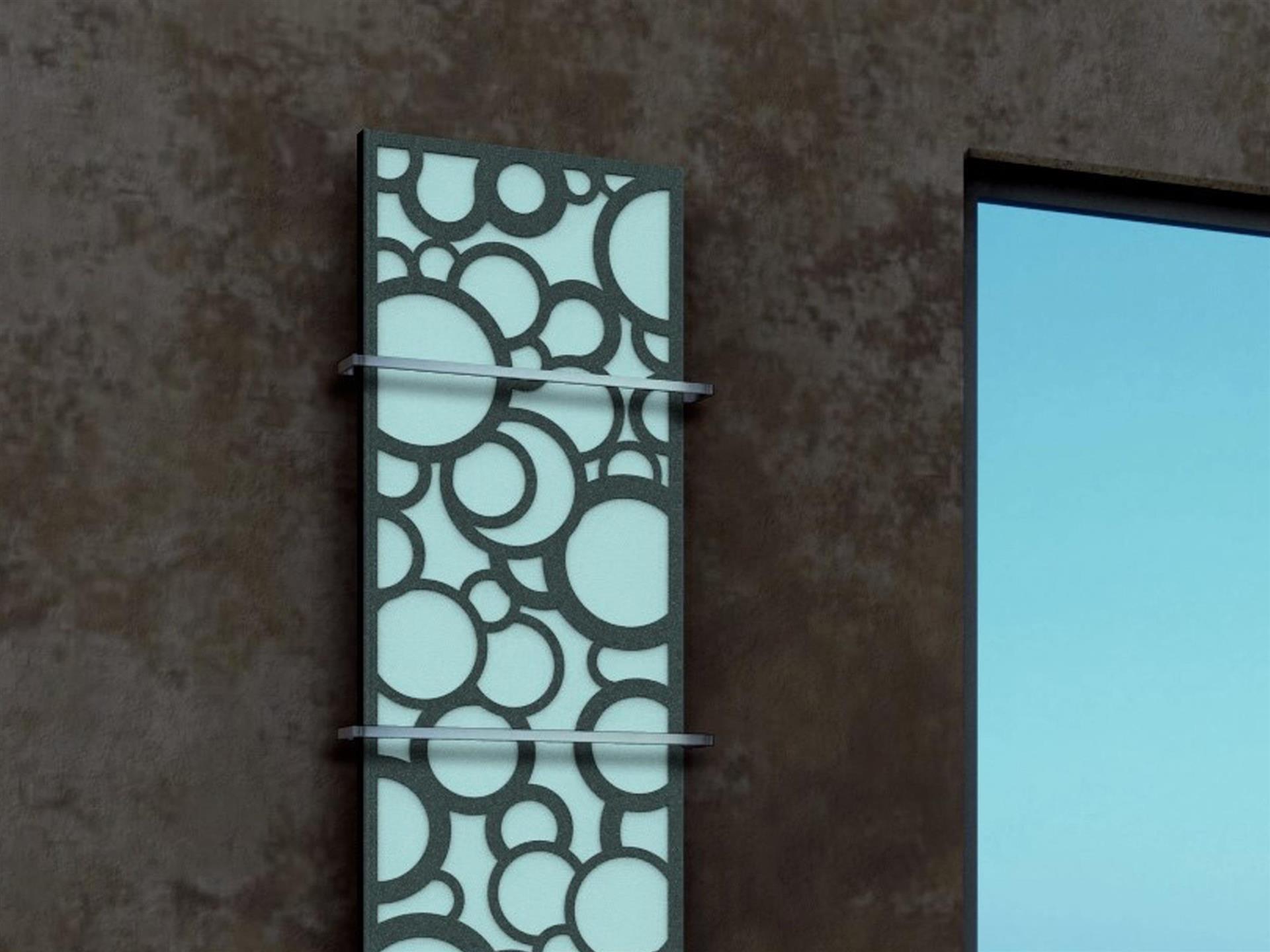 BADHEIZKÖRPER Design Kreta 3 180x47cm 1118 Watt  anthrazit - moonstone (+2 Halter 15mm) SZAGATO Designheizkörper Mittelanschluss Handtuchwärmer