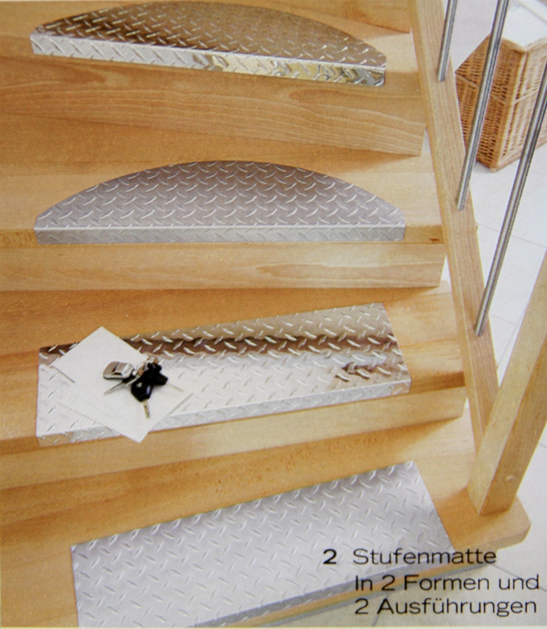 Treppenstufen (Alle Ausführungen) SZAGATO Treppenmatte Treppenmatte Stufenmatte Stufenmatten Aluminium ALU Metall Treppenstufen Matte