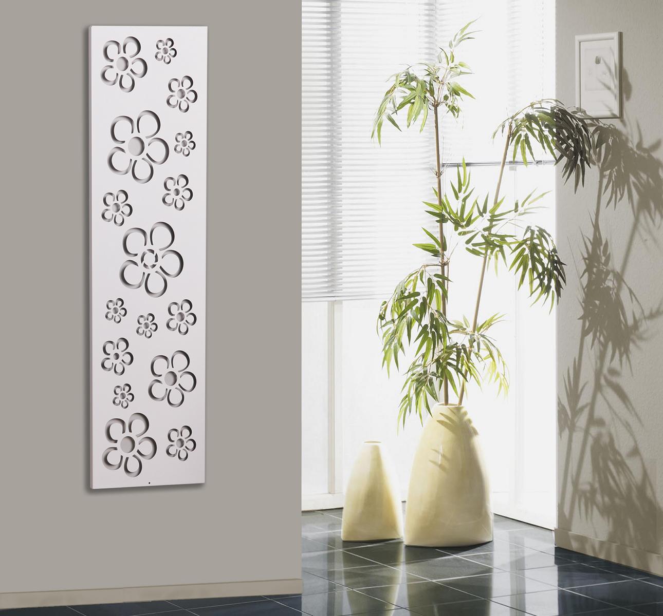 Wandgarderobe Design Flower Frame 140x40cm weiß SZAGATO Made in Germany Garderobenpaneel Garderobenleiste Garderobenleisten Flurgarderobe Garderobe