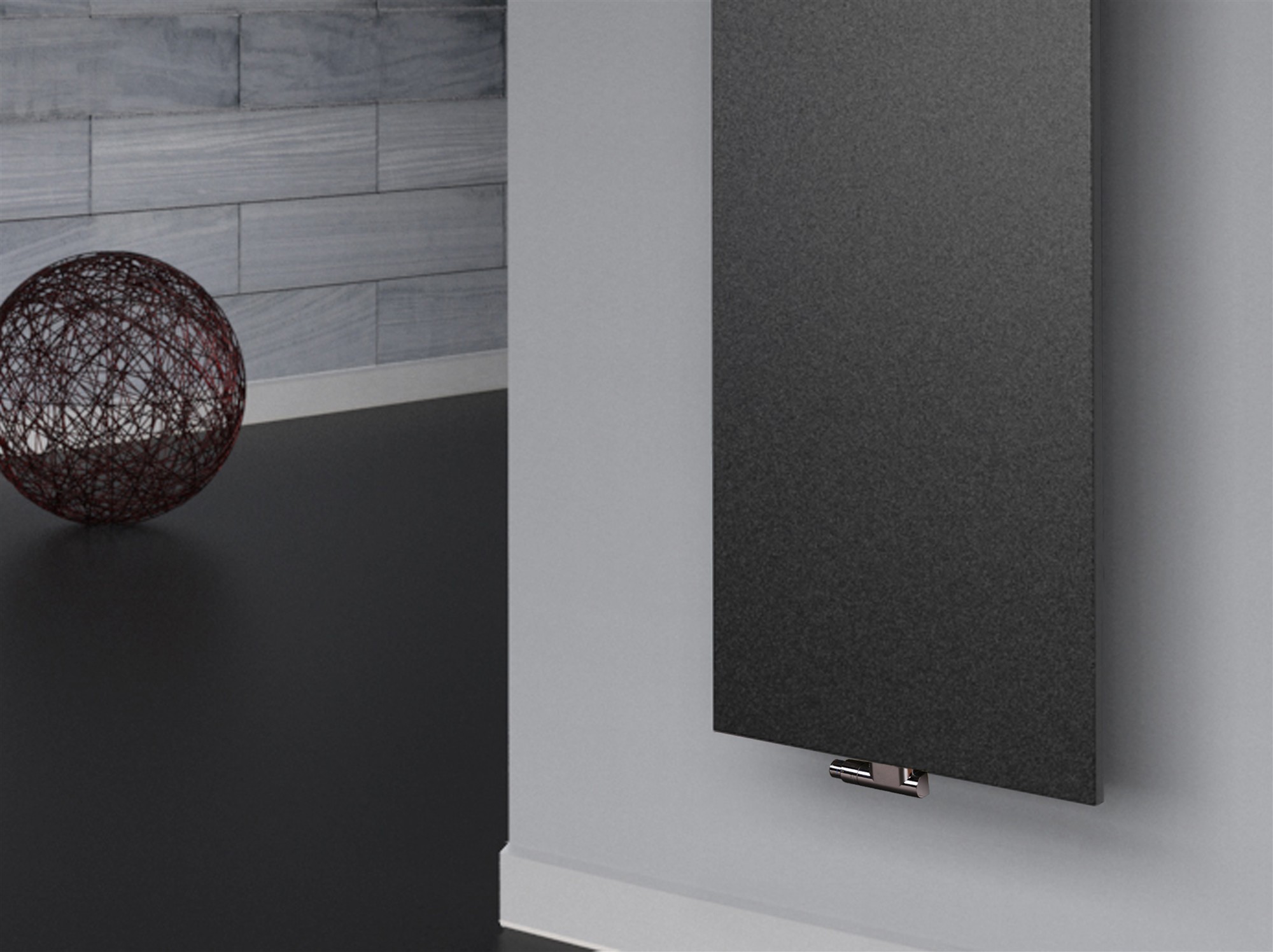 BADHEIZKÖRPER Design Mirror Steel 3 180x47cm 1118 Watt anthrazit - moonstone (+2 Halter 50mm) SZAGATO Designheizkörper Mittelanschluss Handtuchwärmer