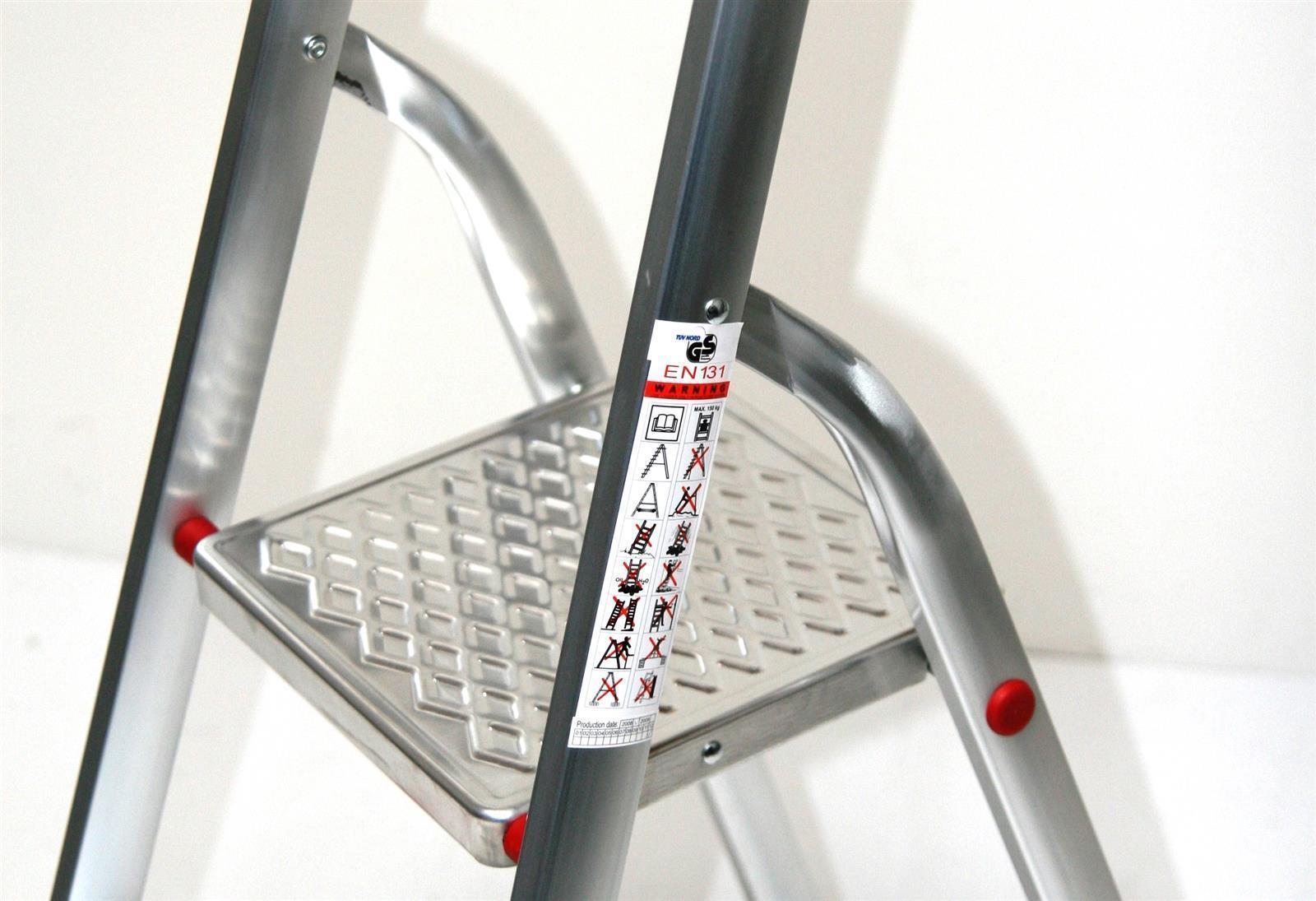 Stehleiter 6 Stufen 203x51cm Alu SZAGATO 6 Stufen Leiter Alu Stehleiter 6-stufig Bockleiter 6 Stufen Haushaltsleiter 6 Stufen Alu Stehleiter 6 Stufen