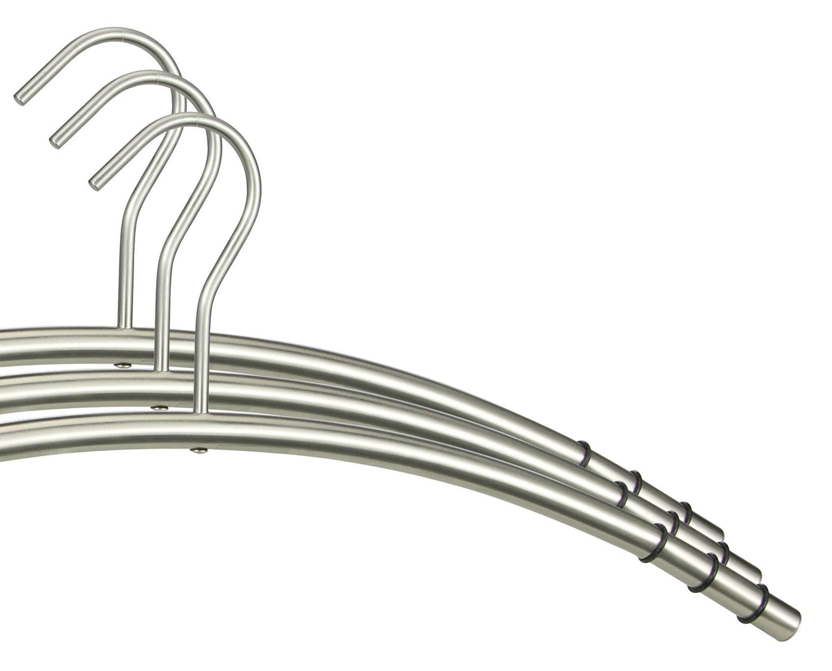 Kleiderbügel Edelstahl VE=9 Stück SZAGATO Edelstahl Kleiderbügel modern Hosenbügel Design Kleiderbügel Metall Hänger Garderobenbügel hochwertig