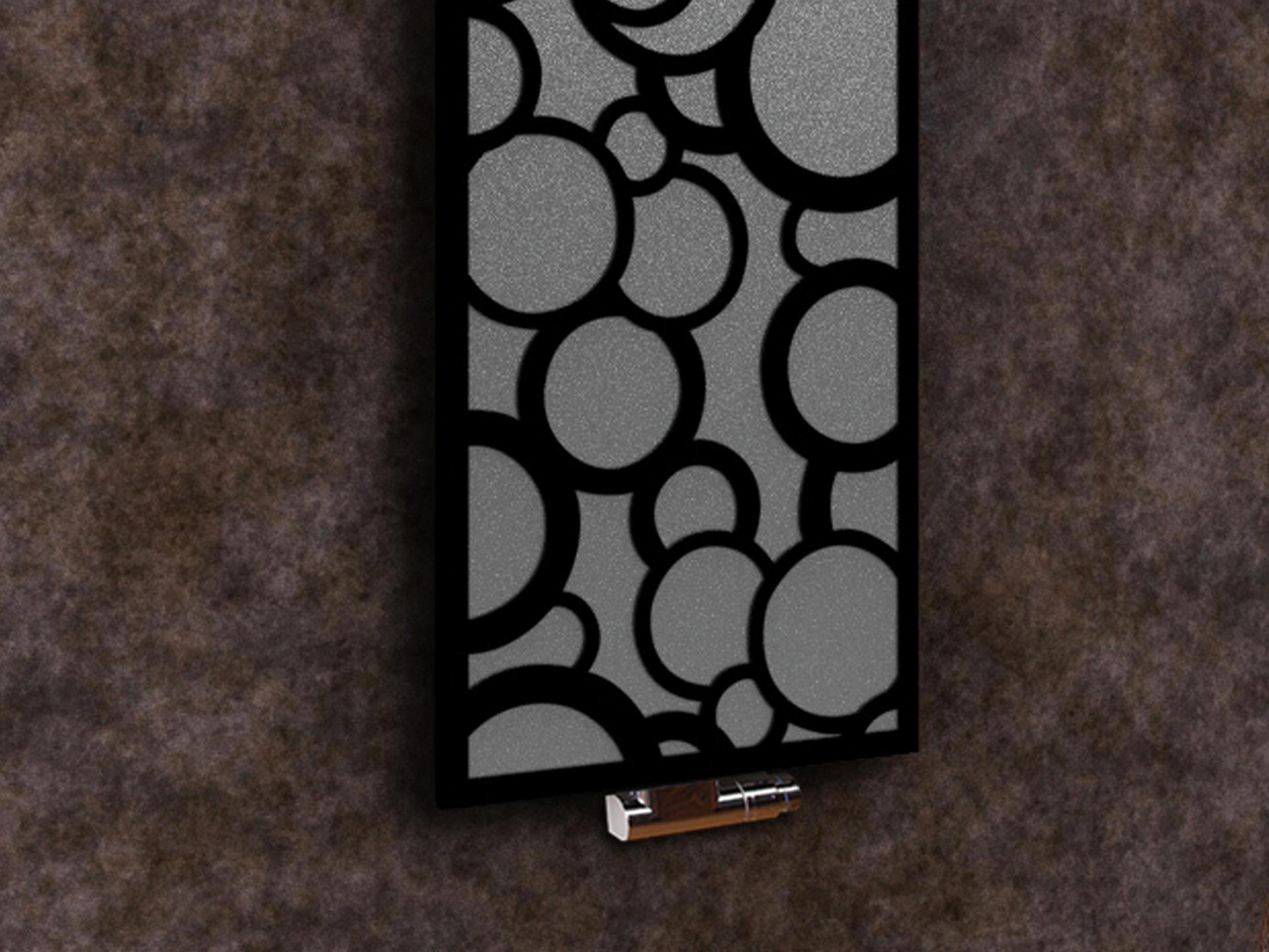 BADHEIZKÖRPER Design Kreta 2 120x47cm 799 Watt anthrazit moonstone schwarz (+1 Halter 50mm) SZAGATO Designheizkörper Mittelanschluss Handtuchwärmer