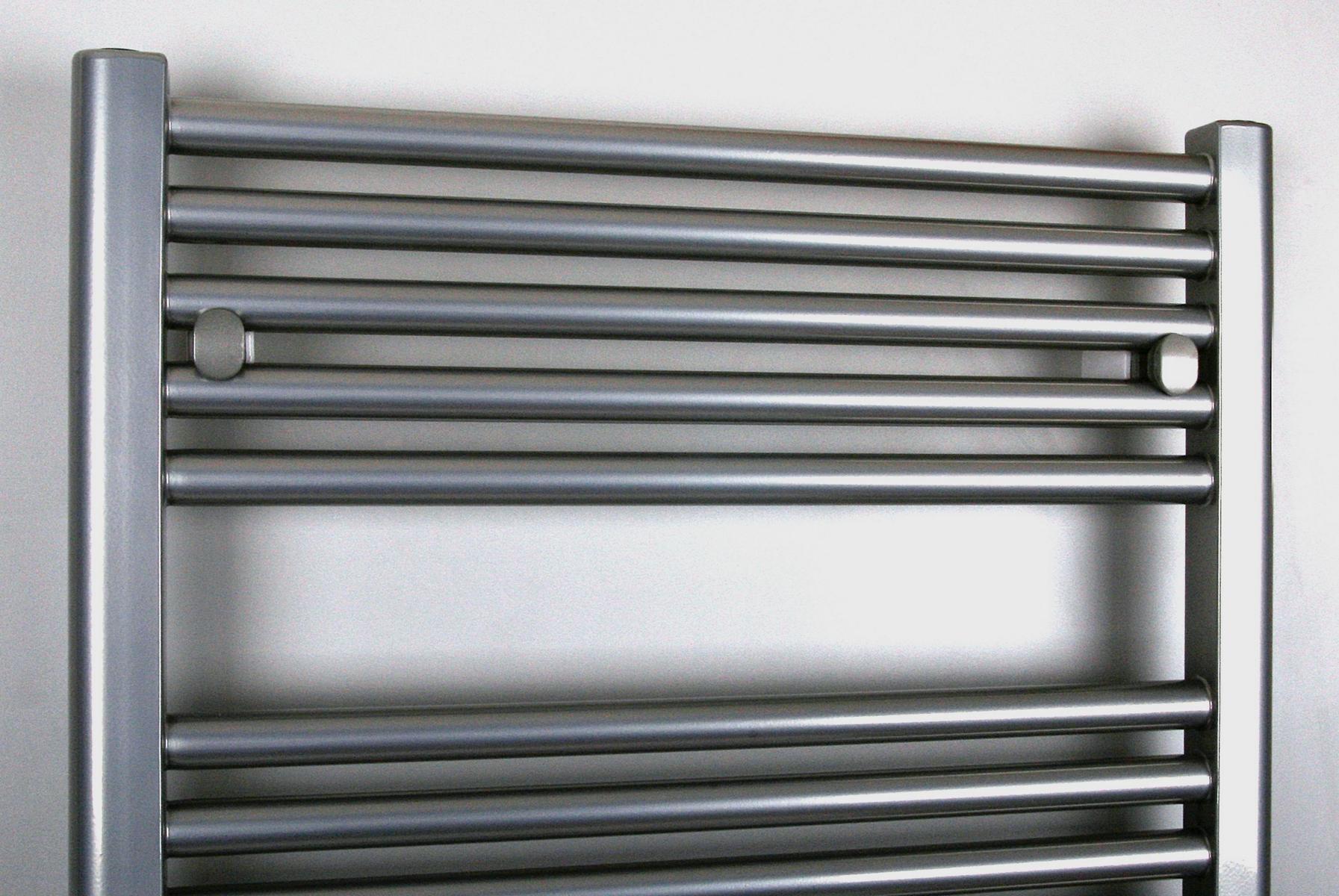 BADHEIZKÖRPER Design Bremen 2 121x60cm 1018 Watt Edelstahl-Optik SZAGATO Handtuchheizkörper Mittelanschluss Handtuchwärmer Mittelanschluss