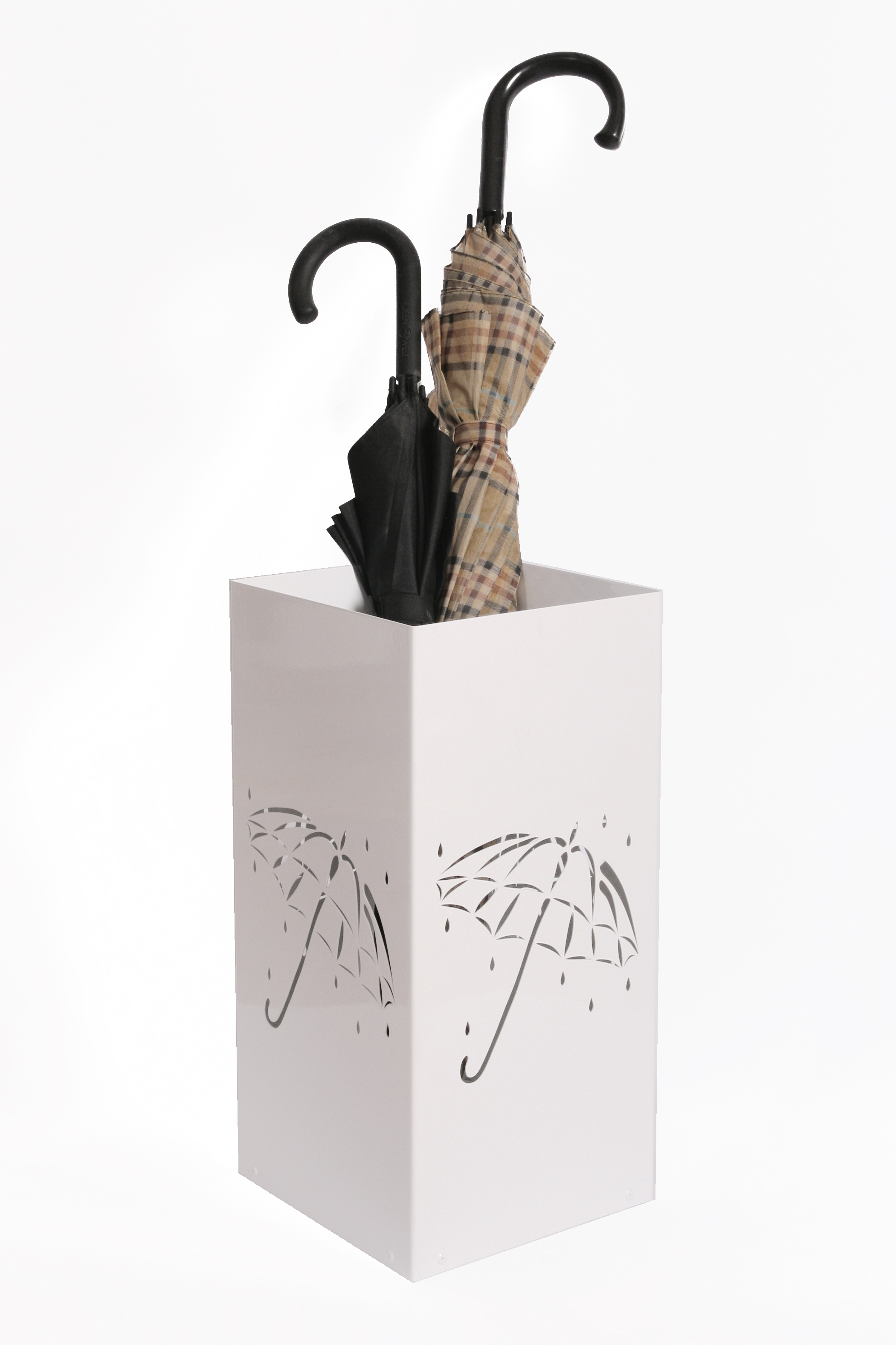 Schirmständer Design Umbrella open 23x23cm weiß SZAGATO Made in Germany moderner Regenschirmständer groß Schirmhalter Regenschirmhalter Design