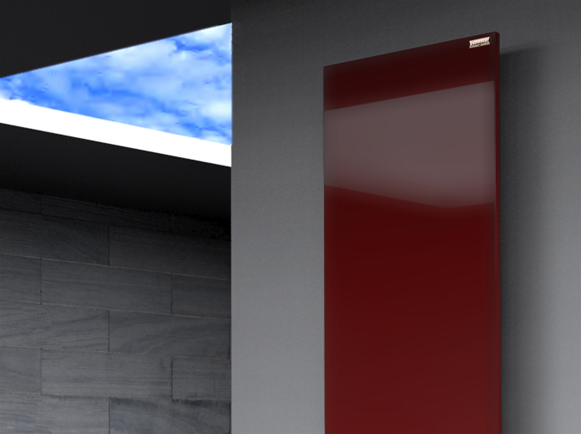 BADHEIZKÖRPER Design Mirror Steel 3 180x47cm 1118 Watt rot SZAGATO Designheizkörper Handtuchheizkörper mit Mittelanschluss Handtuchwärmer