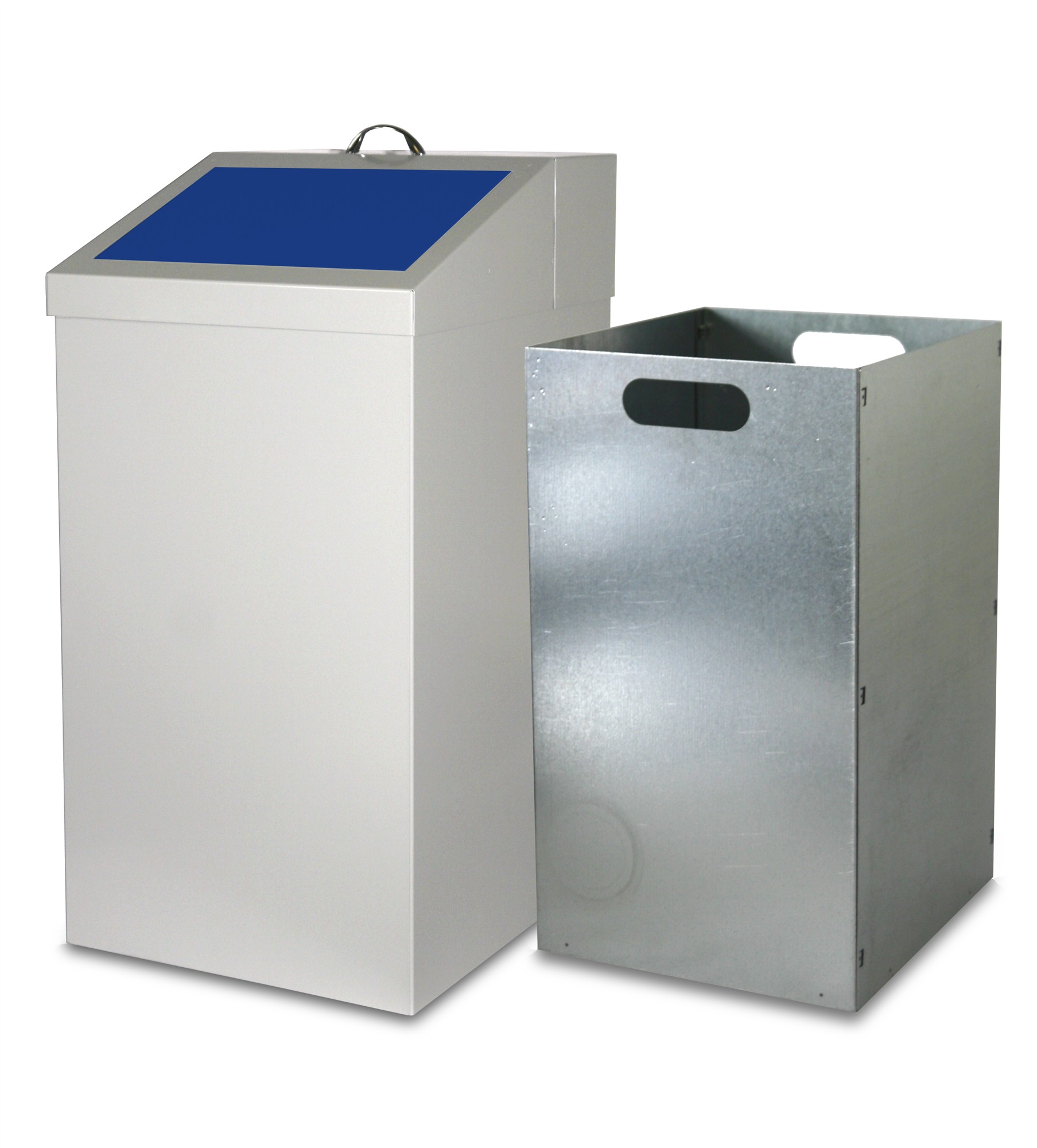 Abfallbehälter 54 ltr + Innenbehälter HxBxT 65x34x38 blau SZAGATO Made in Germany Abfalleimer Abfallsammler Mülleimer großes Volumen Wertstoffsammler