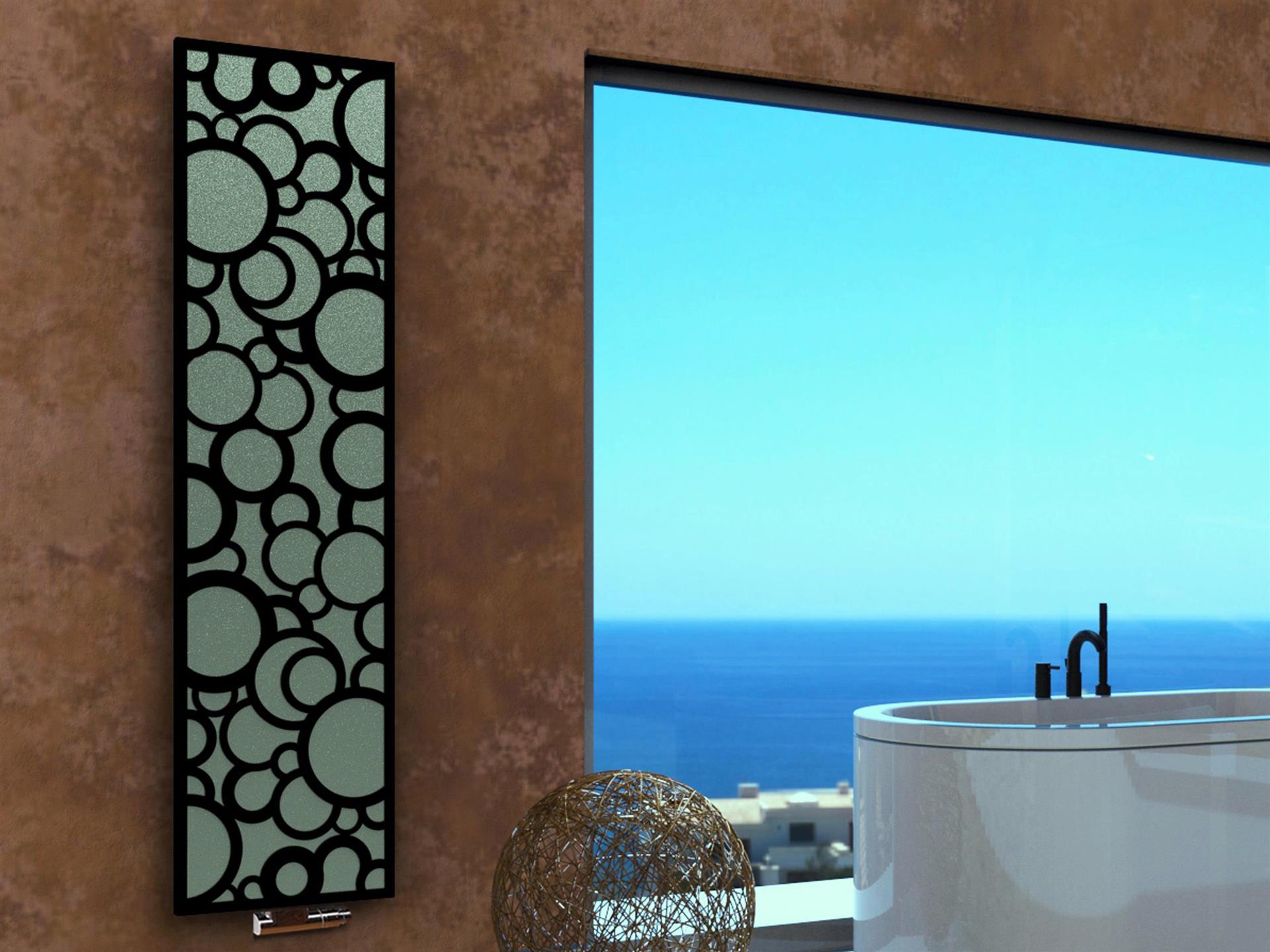 BADHEIZKÖRPER Design Kreta 3 180x47cm 1118Watt anthrazit moonstone schwarz SZAGATO Designheizkörper Handtuchheizkörper Mittelanschluss Handtuchwärmer