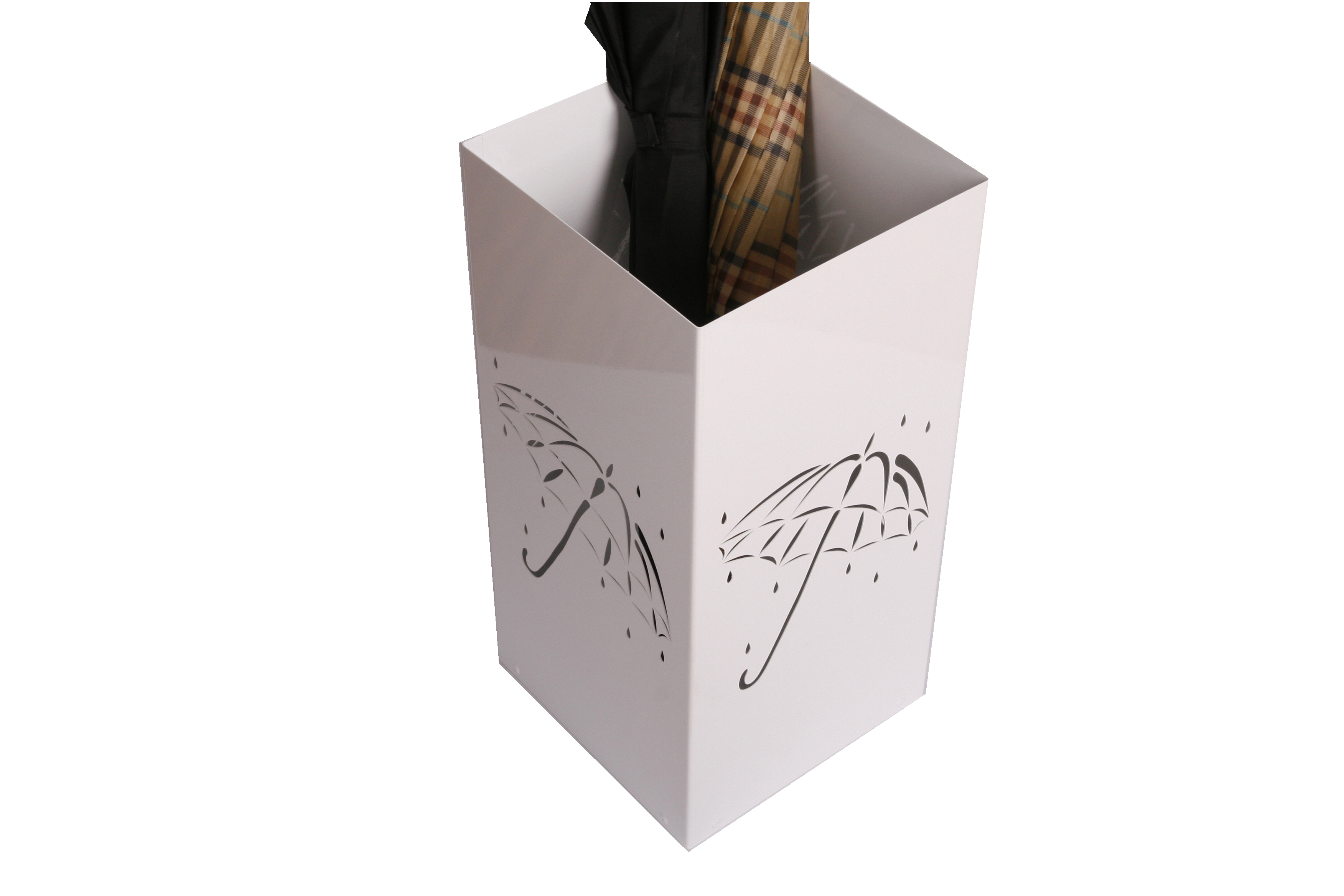 Schirmständer Design Umbrella open 23x23cm weiß SZAGATO Made in Germany moderner Regenschirmständer groß Schirmhalter Regenschirmhalter Design