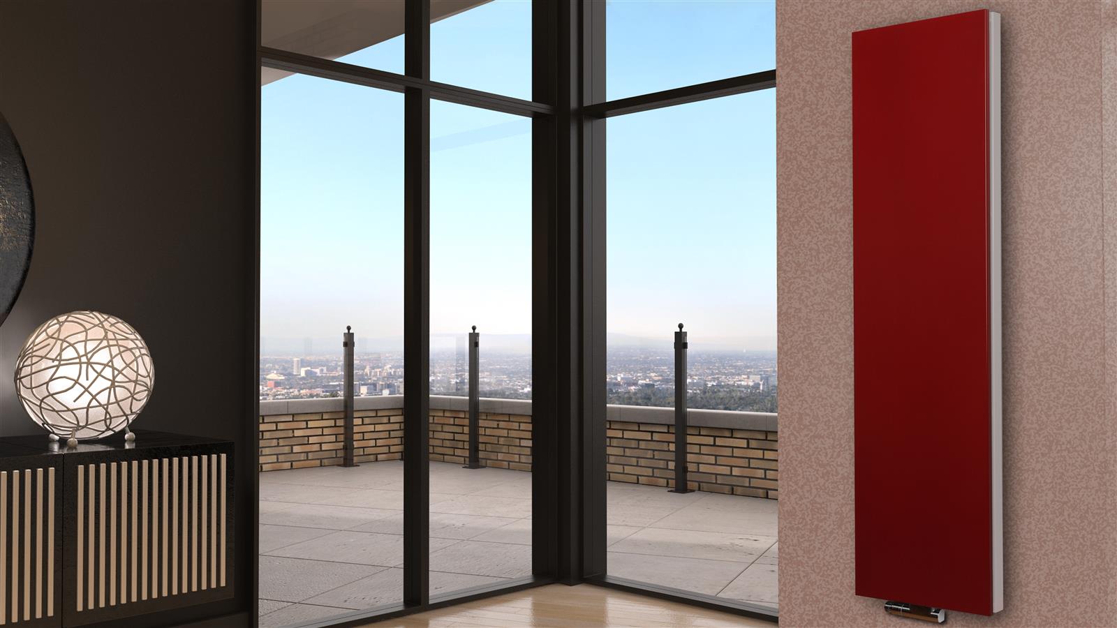 BADHEIZKÖRPER Design Mirror Steel 6 180x47cm 1964 Watt rot SZAGATO Designheizkörper Handtuchheizkörper mit Mittelanschluss Handtuchwärmer