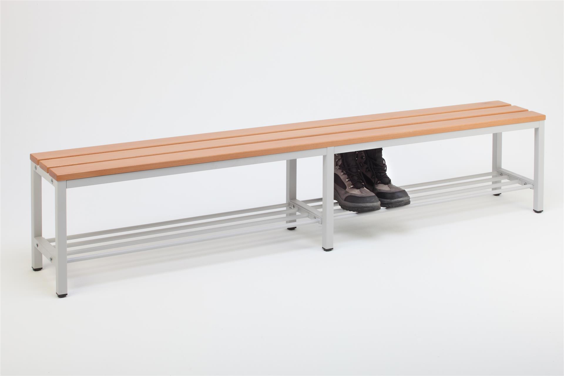 Umkleide Bank mit Schuhrost BxHxT 200x42x30cm Marke SZAGATO Umkleidebank Garderobe Umkleide Sitzbank Umkleidebänke Umkleidesitzbank Fitnessstudio