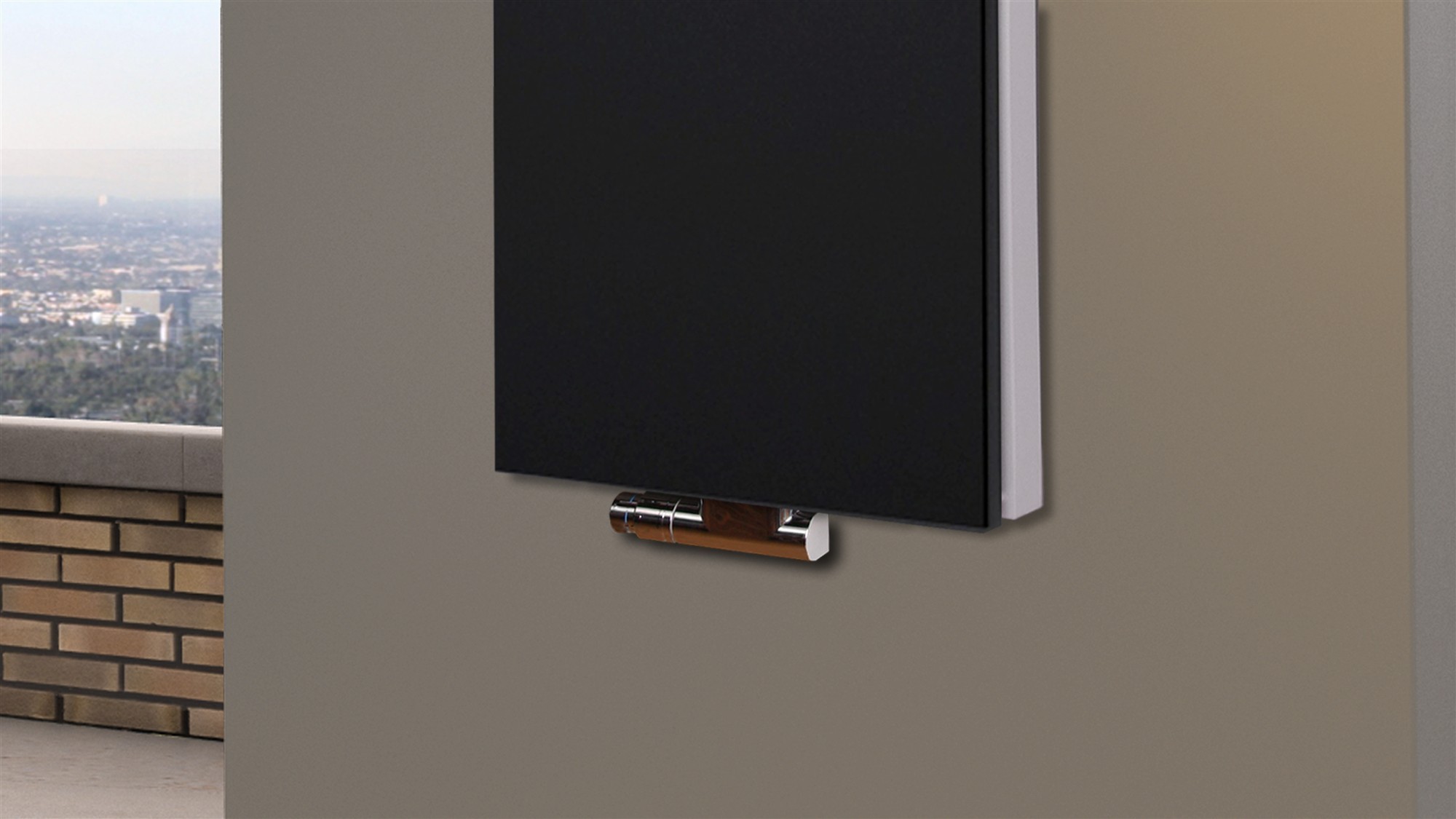 BADHEIZKÖRPER Design Mirror Steel 5 120x47cm 1458 Watt schwarz (+1 Halter 15mm) SZAGATO Designheizkörper Handtuchheizkörper mit Mittelanschluss
