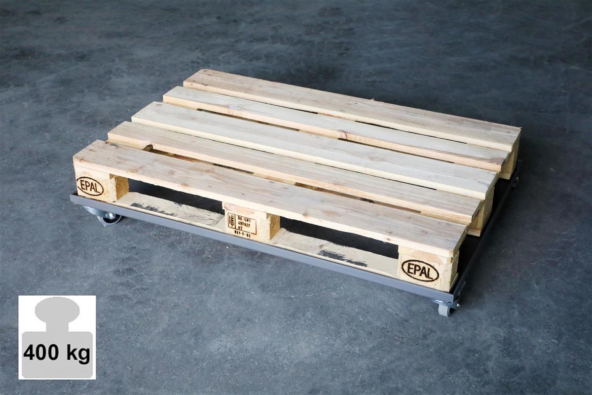 Palettenrollwagen 122x82cm für Europaletten 120x80cm 400kg SZAGATO Paletten Rollwagen Europalette Rollwagen für Europaletten Wagen Palettenrollwagen