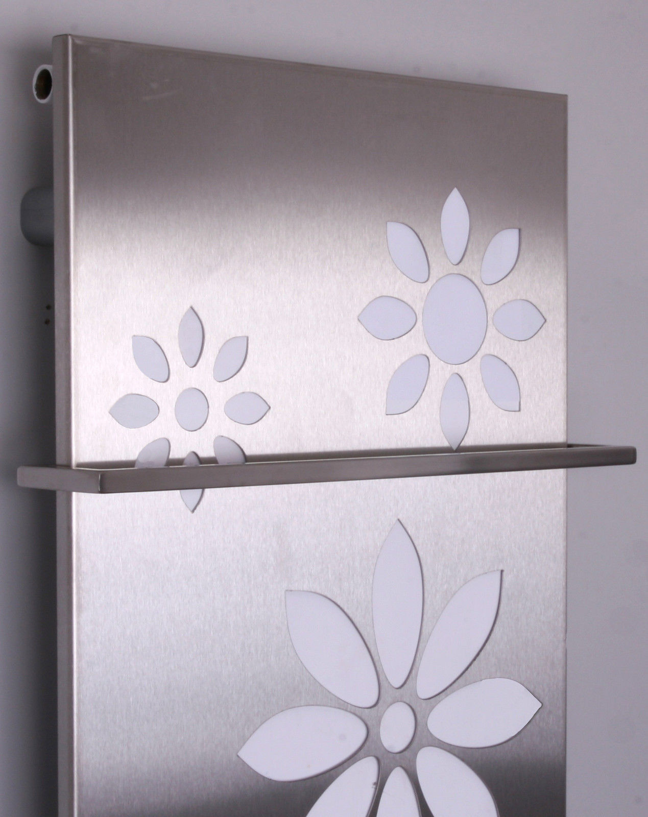 BADHEIZKÖRPER Design Flower 3 180x47cm 1118 Watt Edelstahl Hochglanz (+1 Halter 15mm) SZAGATO Designheizkörper mit Mittelanschluss Handtuchwärmer