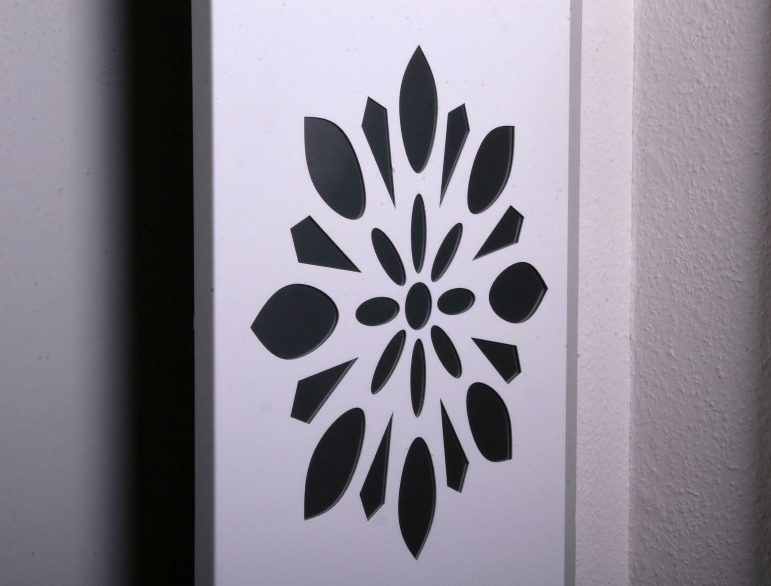 BADHEIZKÖRPER Design Flower 3 180x47cm 1118 Watt weiß (+1 Halter 50mm) SZAGATO Designheizkörper Handtuchheizkörper mit Mittelanschluss Handtuchwärmer