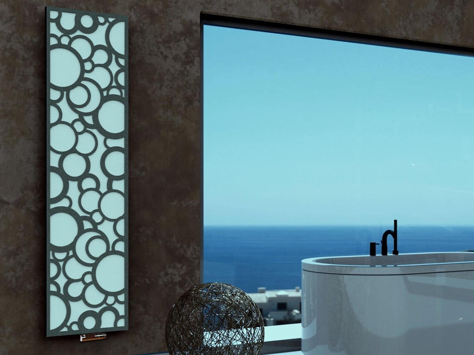 BADHEIZKÖRPER Design Kreta 3 180x47cm 1118 Watt weiß anthrazit moonstone SZAGATO Designheizkörper Handtuchheizkörper Mittelanschluss Handtuchwärmer