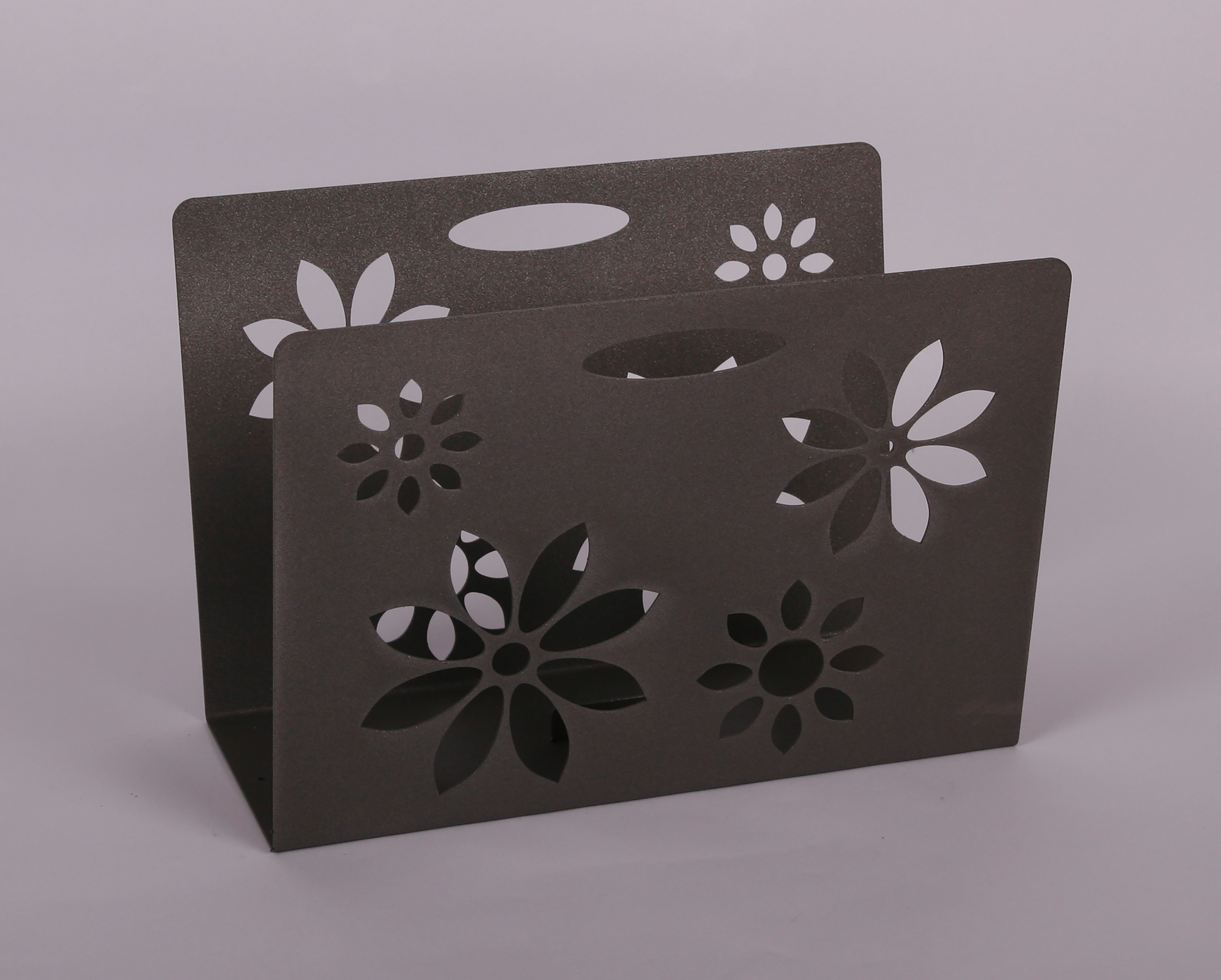 Zeitungsständer Flower 23x32x12cm grau SZAGATO Made in Germany  Zeitschriftenständer Metall Zeitschriftenhalter Zeitungshalter modern