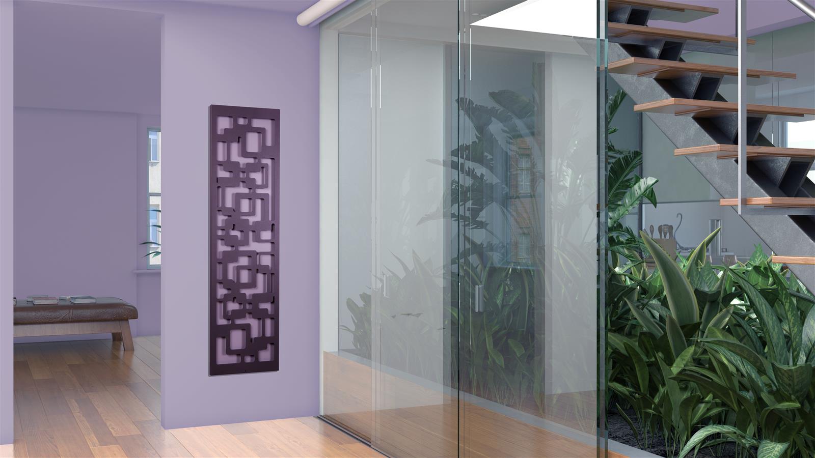 Wandgarderobe Design Downtown 140x40cm grau SZAGATO Made in Germany Garderobenpaneel Garderobenleiste Garderobenleisten Flurgarderobe Garderobe Flur