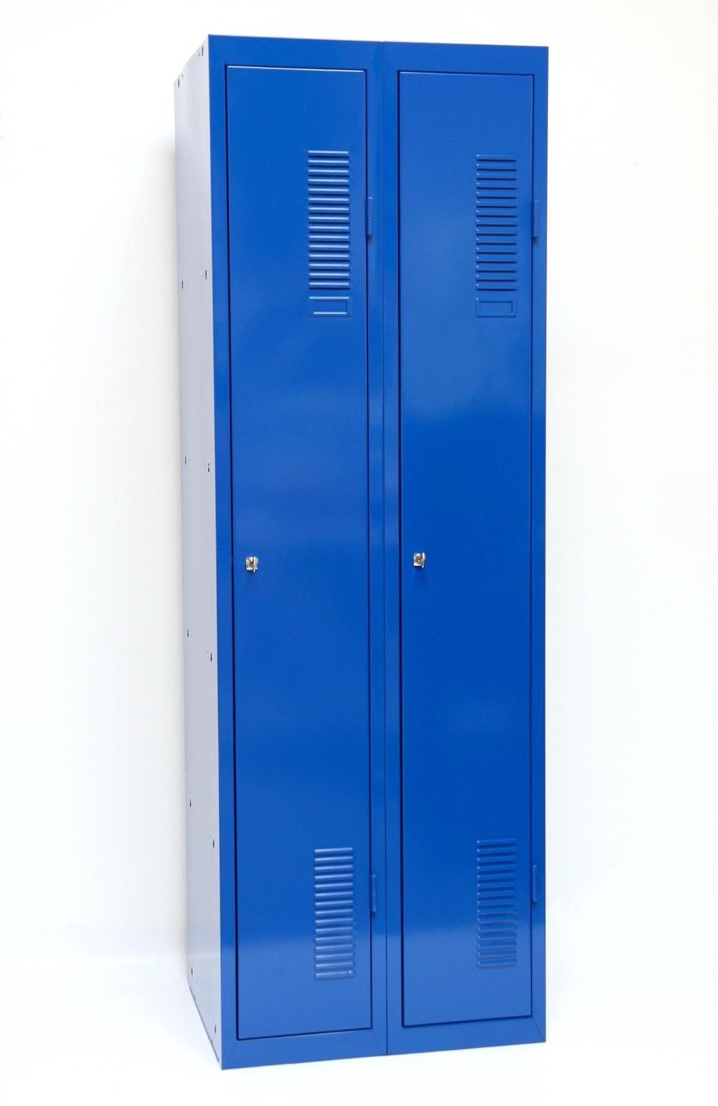 SPIND 2 Abteil 180x60cm 2 Böden Zylinderschloss blau SZAGATO Spind Spinde Spindschrank Metallspind Schließfachspind Spinde Umkleide Umkleidespind