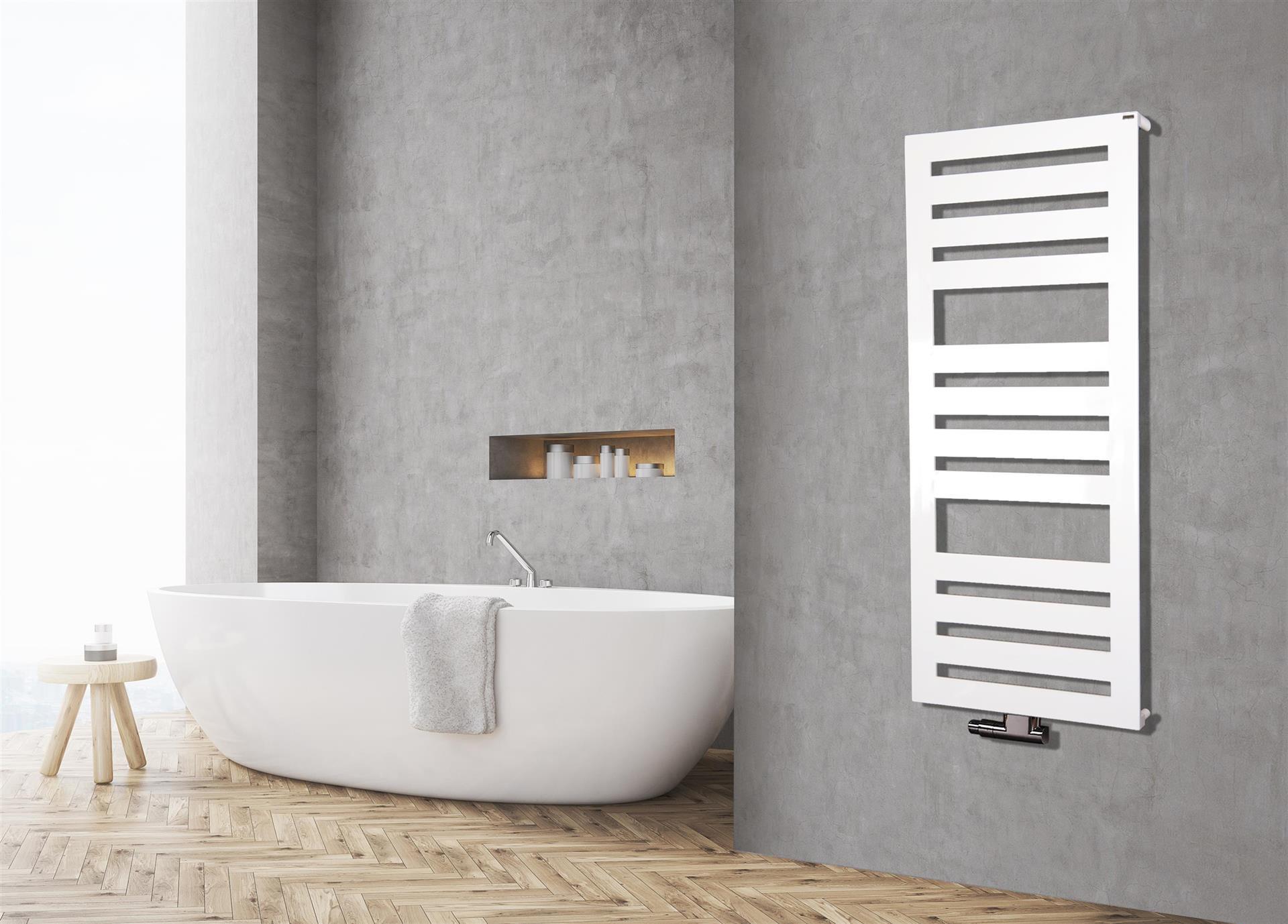 BADHEIZKÖRPER Design Zebra 2 144x60cm 911 Watt weiß SZAGATO Designheizkörper Handtuchheizkörper mit Mittelanschluss Handtuchwärmer