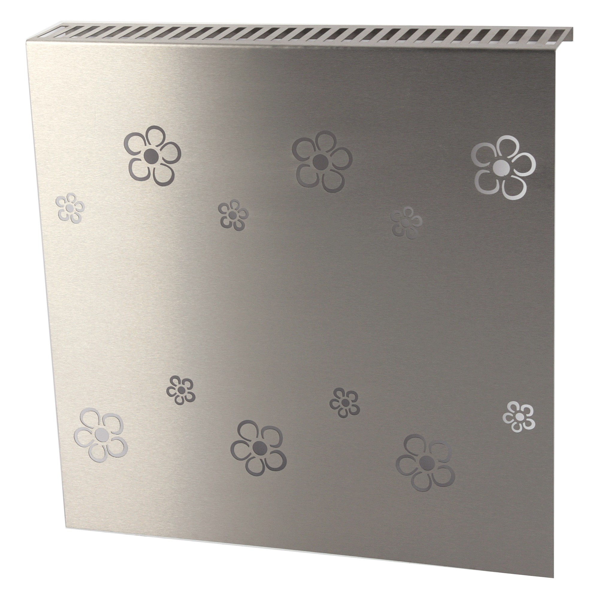 Heizkörperverkleidung Edelstahl 60 x 60cm Design Flower Frame (1 Stück) SZAGATO Heizungsverkleidung Verkleidung Heizkörper Abdeckung für Heizkörper