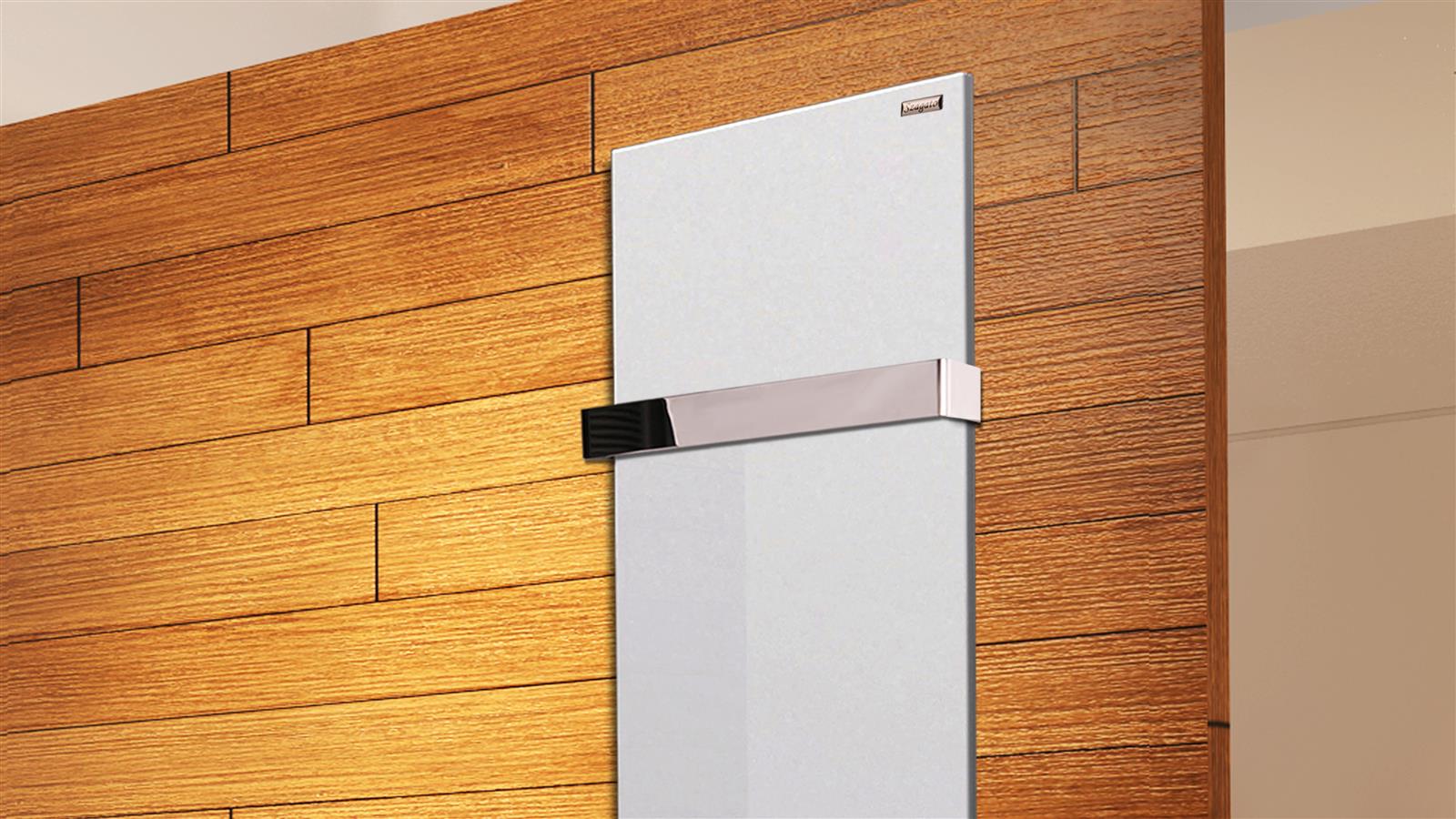 BADHEIZKÖRPER Design Mirror Steel 3 180x47cm 1118 Watt weiß (+1 Halter glänzend 50mm) SZAGATO Designheizkörper Handtuchheizkörper Mittelanschluss