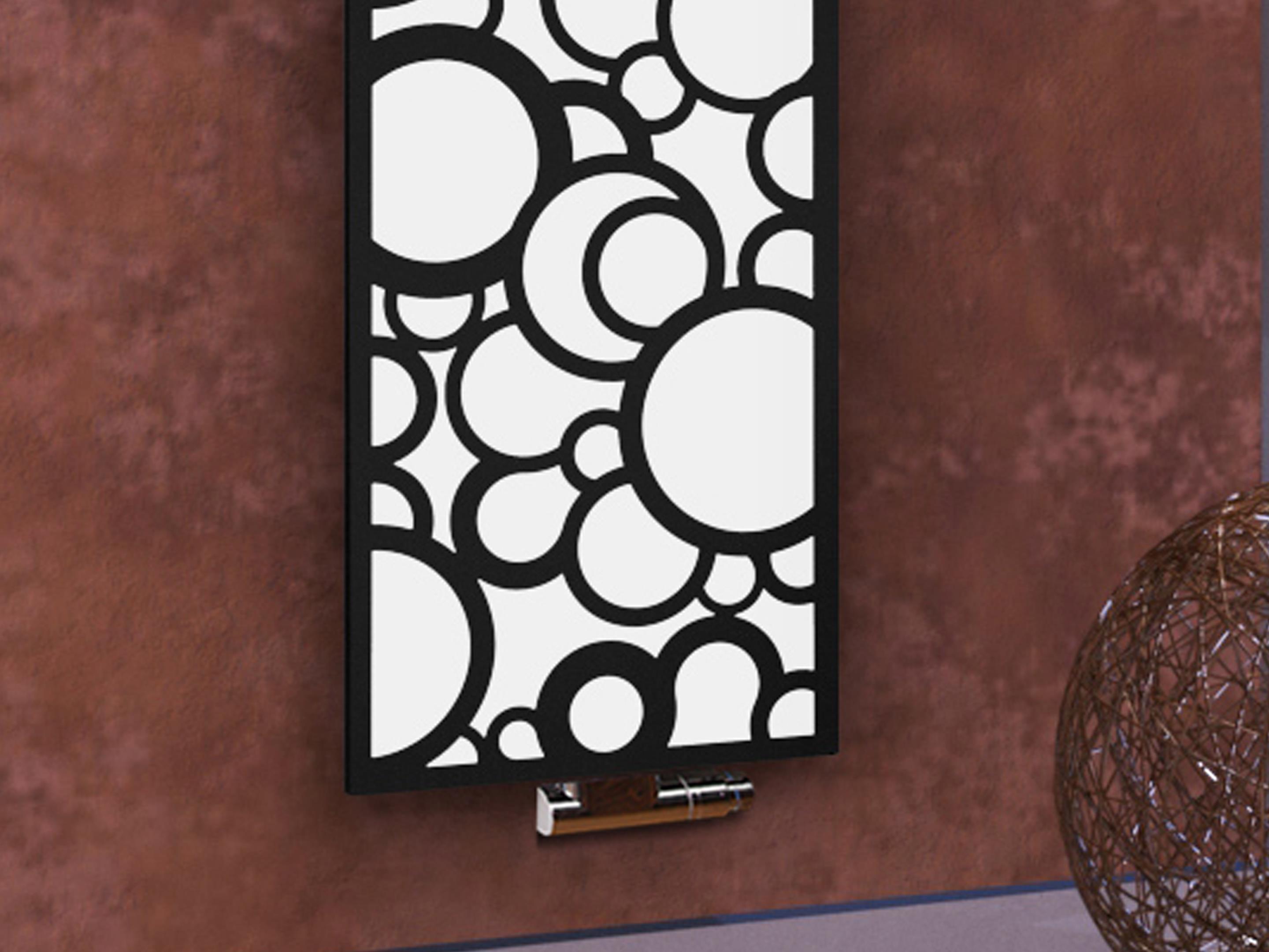 BADHEIZKÖRPER Design Kreta 3 180x47cm 1118 Watt schwarz +1 Halter 15mm SZAGATO Designheizkörper Handtuchheizkörper mit Mittelanschluss Handtuchwärmer