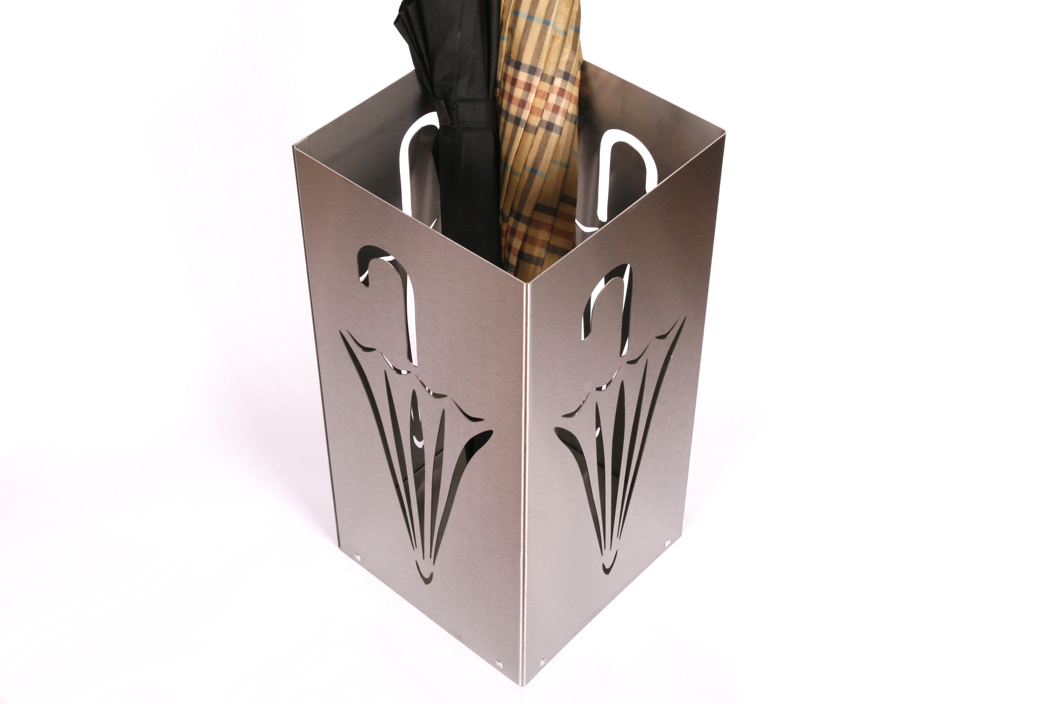 Schirmständer Design Umbrella closed 23x23cm Edelstahl matt SZAGATO Regenschirmständer große Schirme Schirmhalter moderne Schirmständer