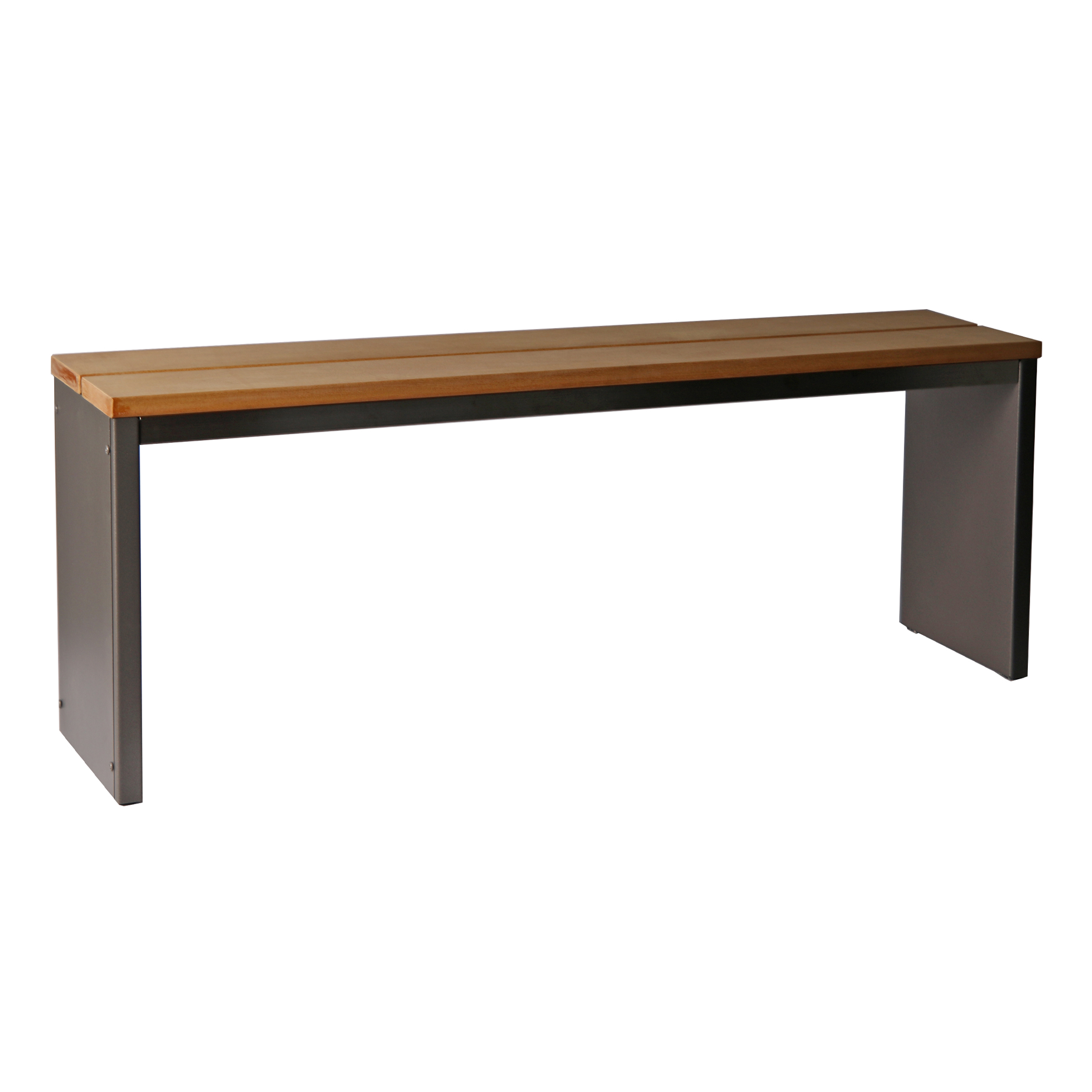 Parkbank, BxTxH: 100x30x40 cm, (D-Form) moonstone-grau SZAGATO Made in Germany Sitzbank Metall Umkleidebank Parkbank wetterfest Parkbänke