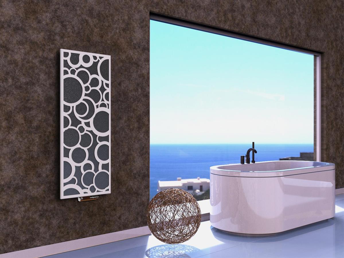 BADHEIZKÖRPER Design Kreta 2 120x47cm 799 Watt anthrazit moonstone weiß SZAGATO Designheizkörper Handtuchheizkörper Mittelanschluss Handtuchwärmer