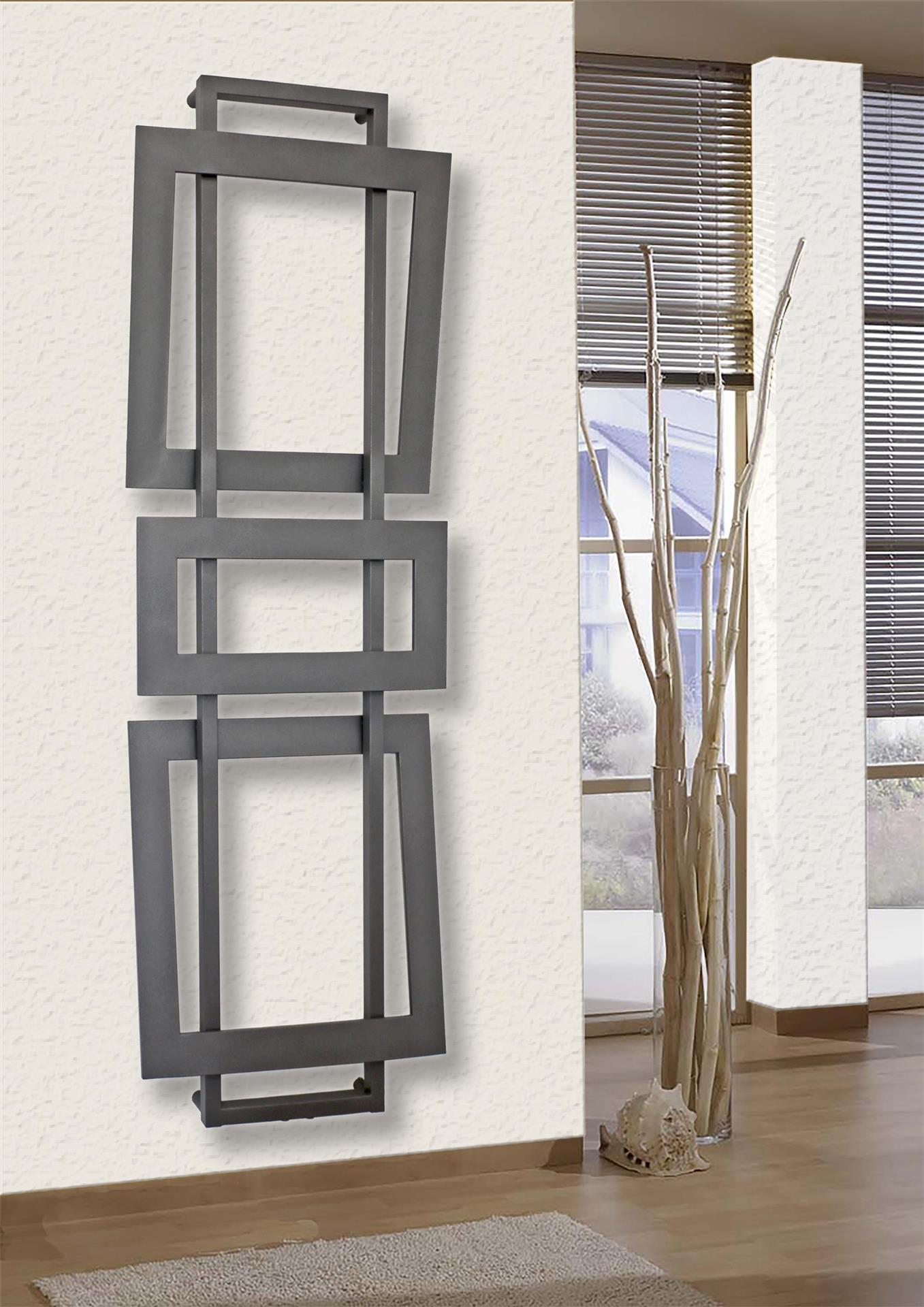 BADHEIZKÖRPER Design ART I 180x60cm 1019 Watt antharzit moonstone SZAGATO Designheizkörper Handtuchheizkörper mit Mittelanschluss Handtuchwärmer