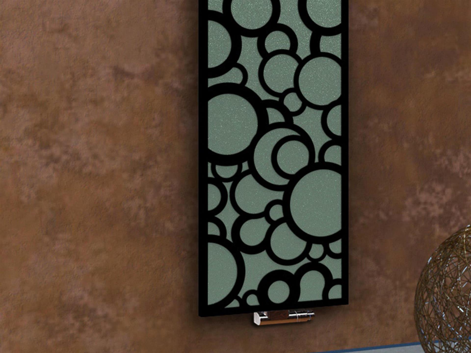 BADHEIZKÖRPER Design Kreta 3 180x47cm 1118 Watt schwarz (+1 Halter 15mm) SZAGATO Designheizkörper Handtuchheizkörper Mittelanschluss Handtuchwärmer