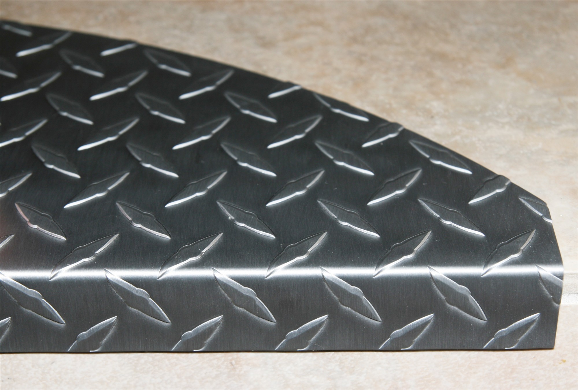 Stufenmatten aus Aluminium matt halbrund 60x18cm SET= 3 Stück SZAGATO Treppenmatte Treppenmatte Stufenmatte Stufenmatten Aluminium ALU Metall