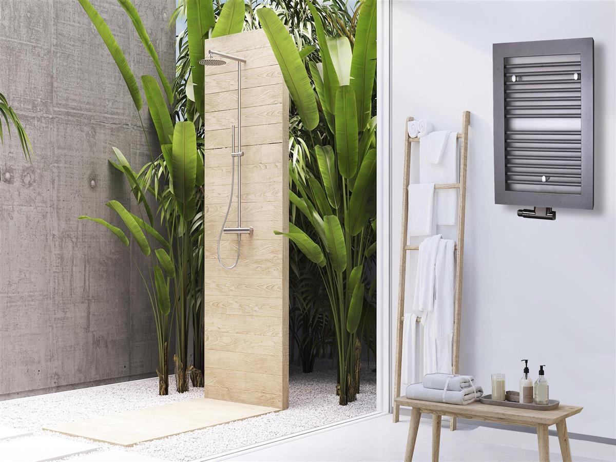 BADHEIZKÖRPER Design Window 1 77x60cm 590 Watt anthrazit moonstone SZAGATO Designheizkörper Handtuchheizkörper mit Mittelanschluss Handtuchwärmer