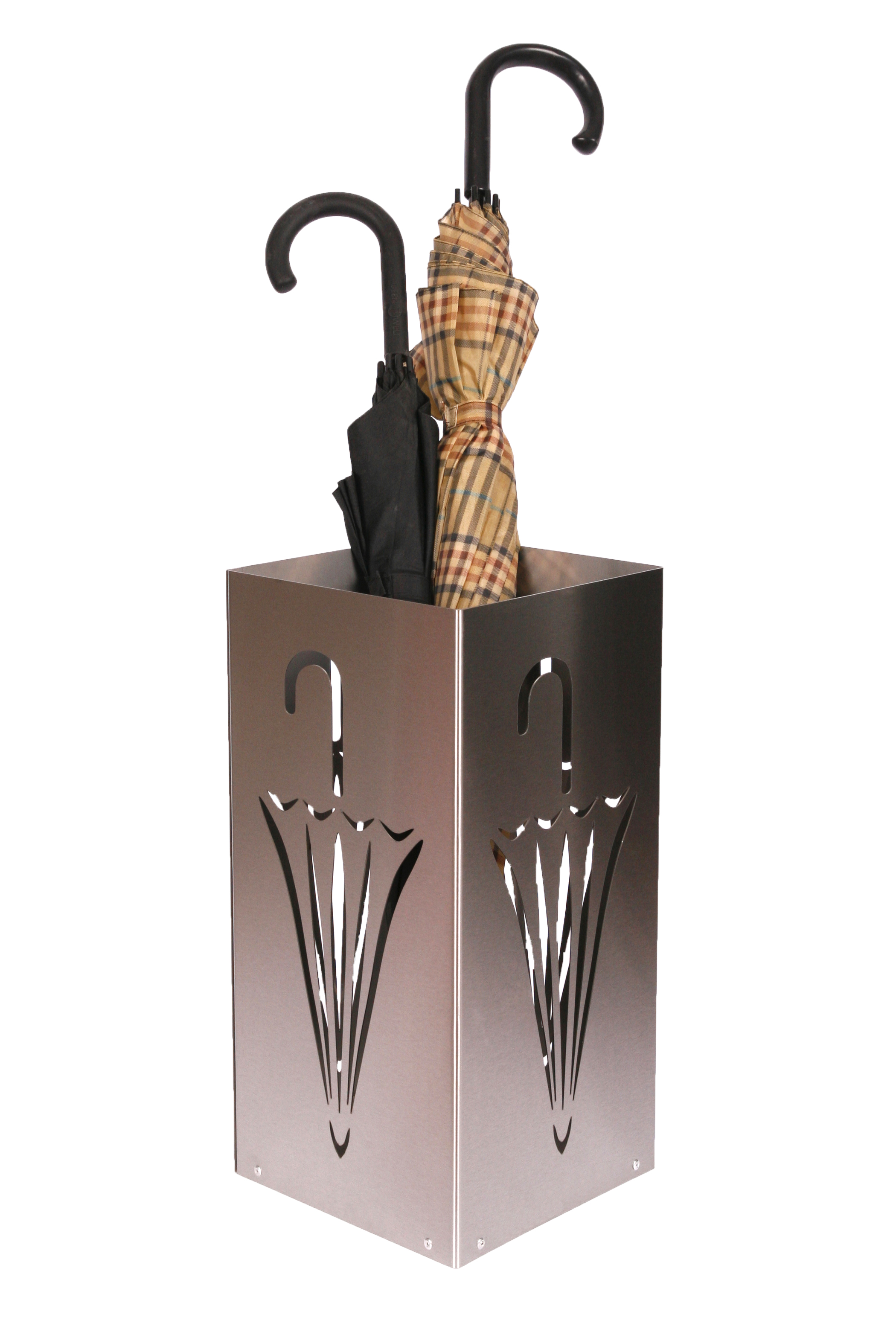 Schirmständer Design Umbrella closed 23x23cm Edelstahl matt SZAGATO Regenschirmständer große Schirme Schirmhalter moderne Schirmständer
