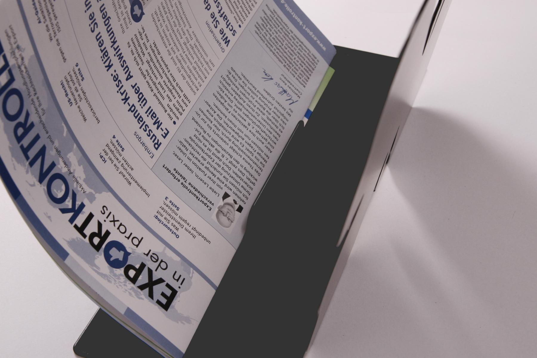 Zeitungsständer Butterfly solo 23x32x12cm grau SZAGATO Made in Germany  Zeitschriftenständer Metall Zeitschriftenhalter Zeitungshalter modern