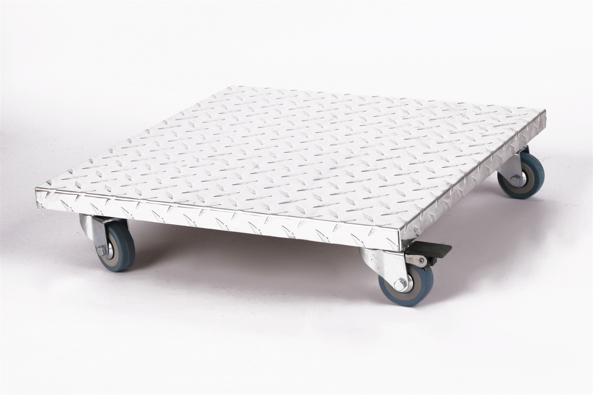 Rollbrett Pflanzenroller 50x50cm ALU 150kg PU-Rolle+Bremse SZAGATO Made in Germany Blumenuntersetzer Möbelroller Outdoor Blumenroller Transportroller