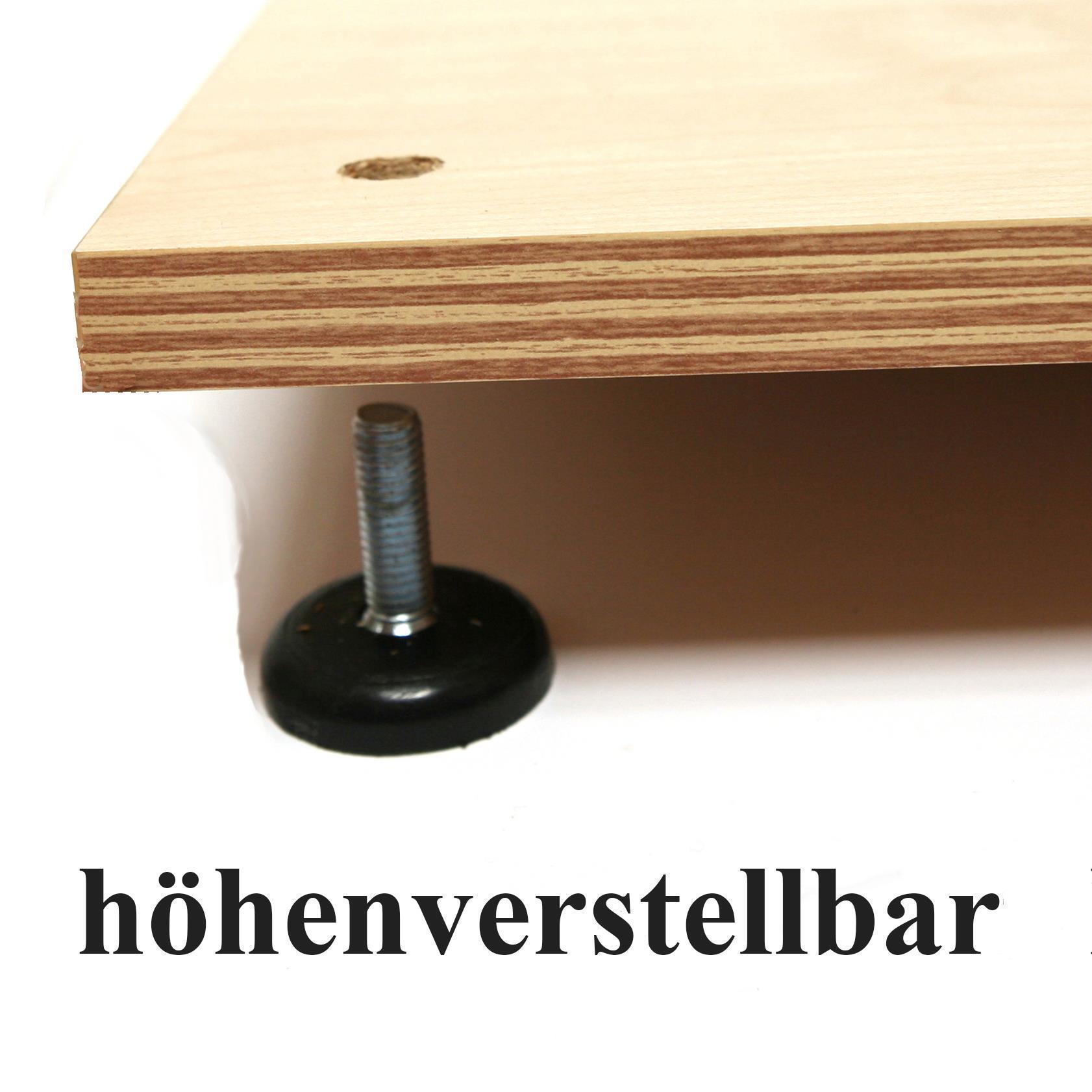 Wohnzimmerregal Bücherregal SZAGATO 176x69x30cm Buche Stahlrohr silber 6 Böden Made in Germany Ordnerregal Wohnregal Büroregal Holzregal #1